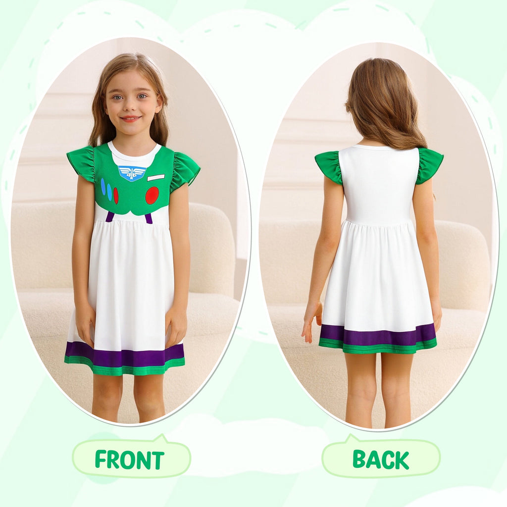 Benylion Girls Cowgirl Costume Summer Dress Toddler Princess Dress up for Kids Birthday Outfits Halloween Role Play Clothes for 3-4 Years