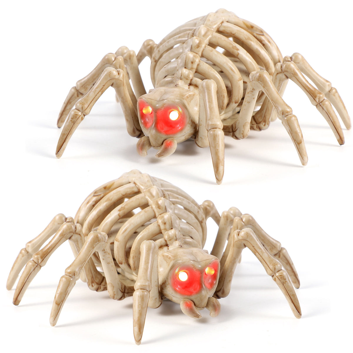 Joyfy 2 Pcs Duck Skeleton Halloween Decoration,4.5 Inch Posable Plastic Animals Halloween Skeleton for Indoor Outdoor Halloween Decorations,Haunted House Party Props
