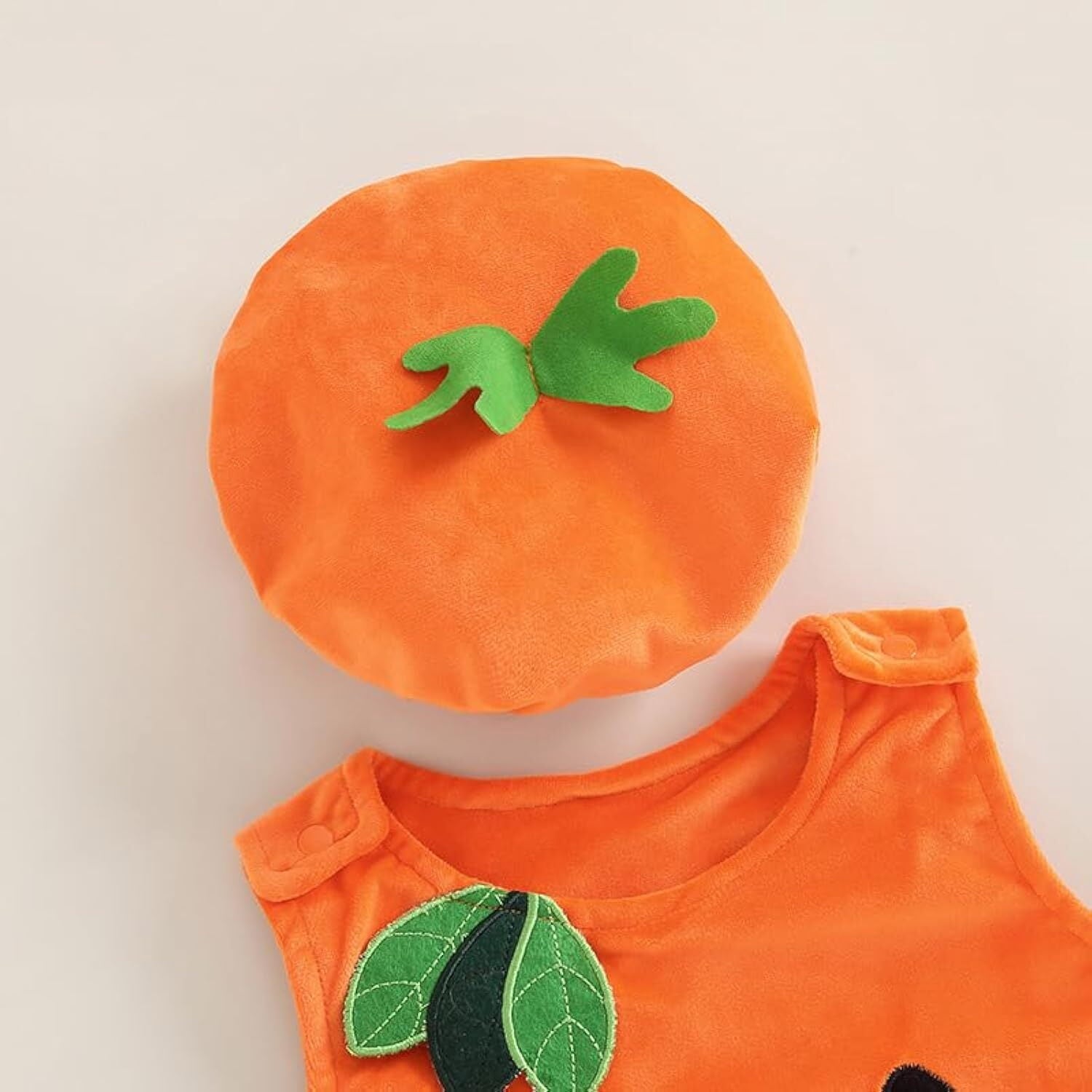 VETPW Baby Halloween Costume Pumpkin Costume Kids Newborn Outfit Pumpkin Romper with Hat for Toddlers Baby Girls Boys Infant Clothes Set 12-24 months