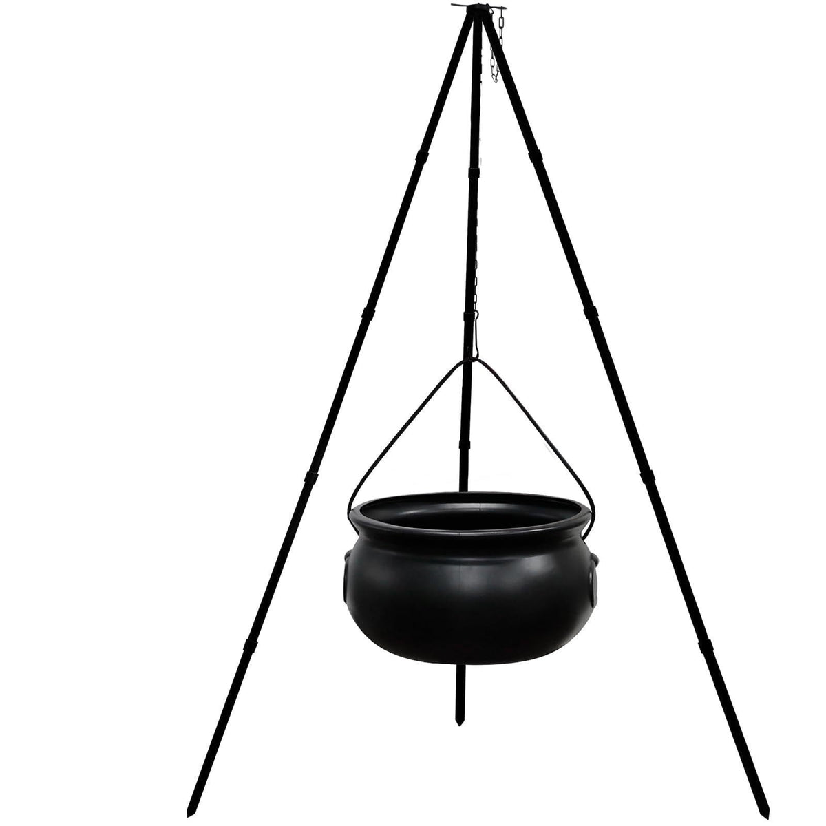 Tepsmf Large Cauldron Outdoor Halloween Decor, On Tripod, Plastic Cauldron Witch Halloween Decorations for Porch Yard, Halloween Party Supplies