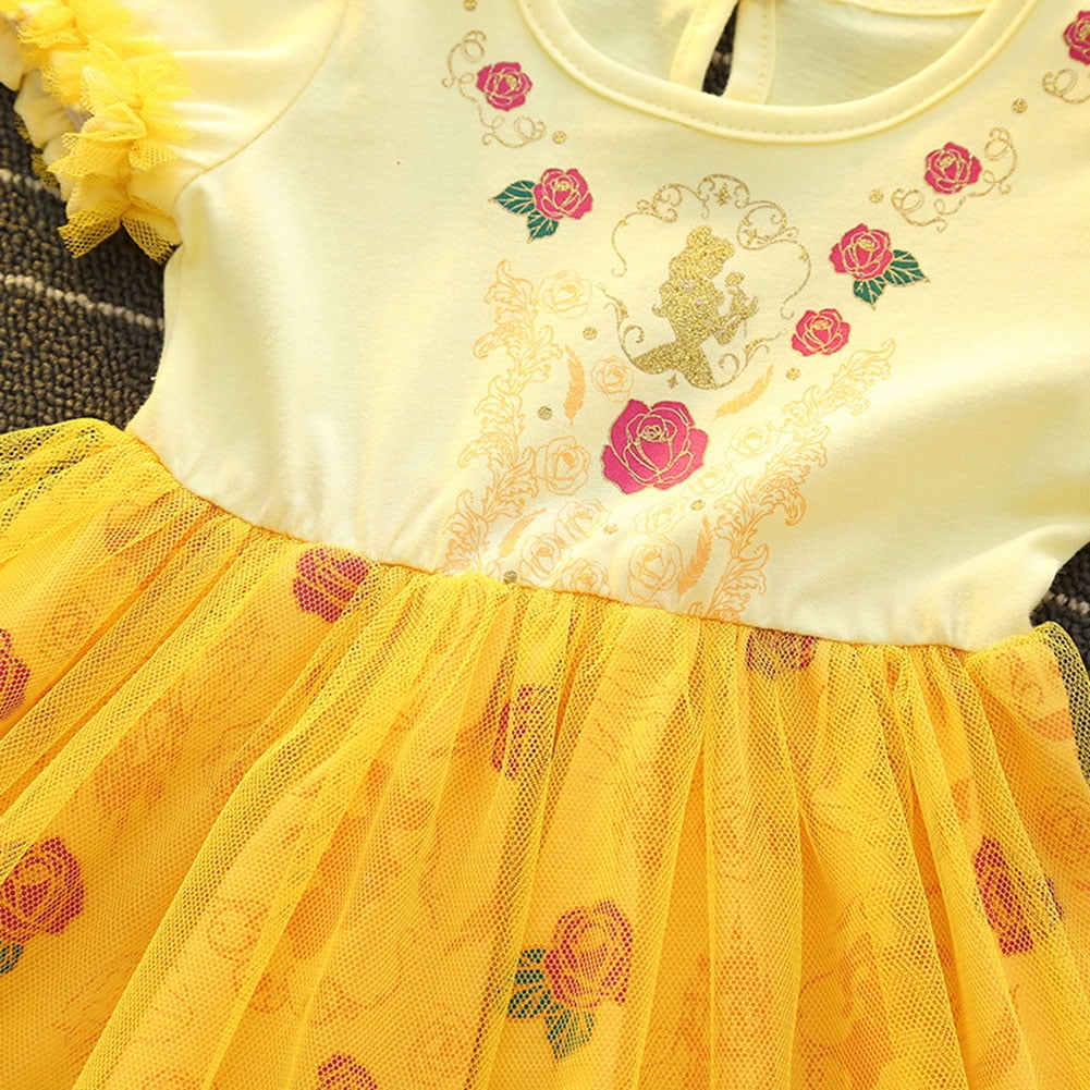 WIBACKER 1-6T Toddler Kid Baby Girls Fancy Party Puff Sleeve Princess Dress Cosplay Costume Dress Up