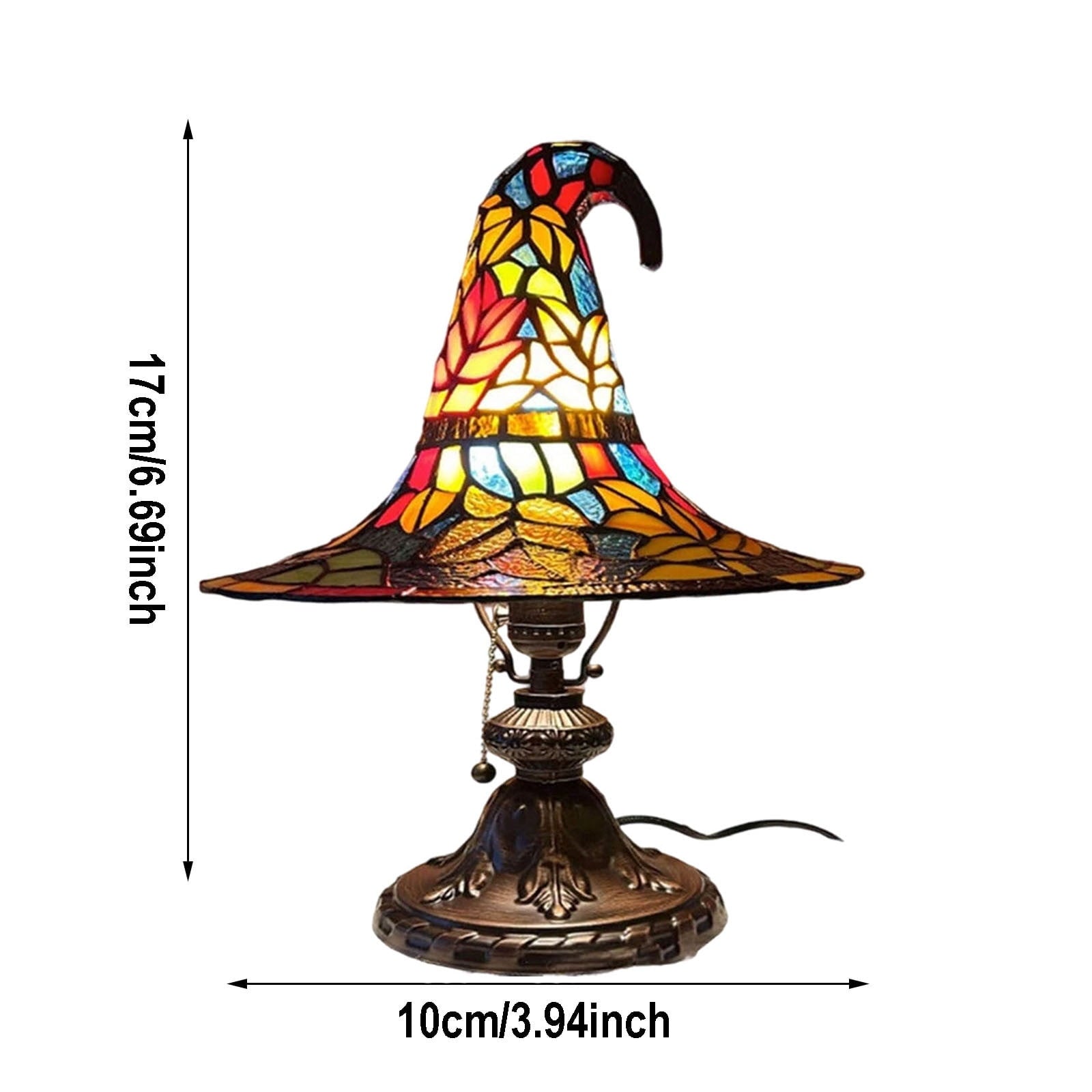 Halloween Decor Witch Hat Lamp, LED Halloween Night Light, Halloween Decorations Indoor, Witchy Decor for Shelf Mantel Table, Gothic Home Decoration