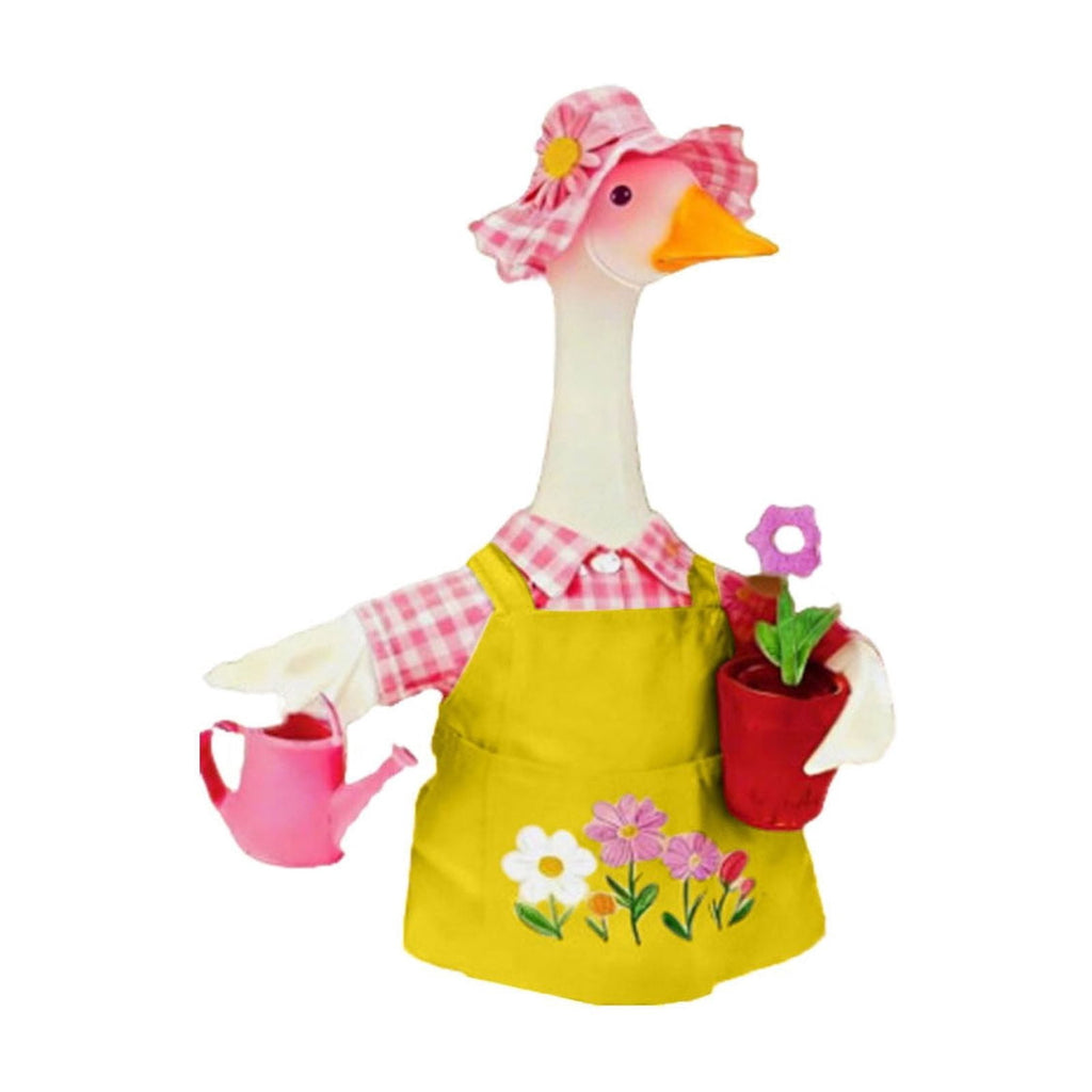 Thanksgiving Harvest Outfit for 23" Porch Goose, Goose Fall Theme Dress in White&Orange with Headwear Fall Harvest Decor for 23" Goose Outdoor Patio Yard Lawn Decoration