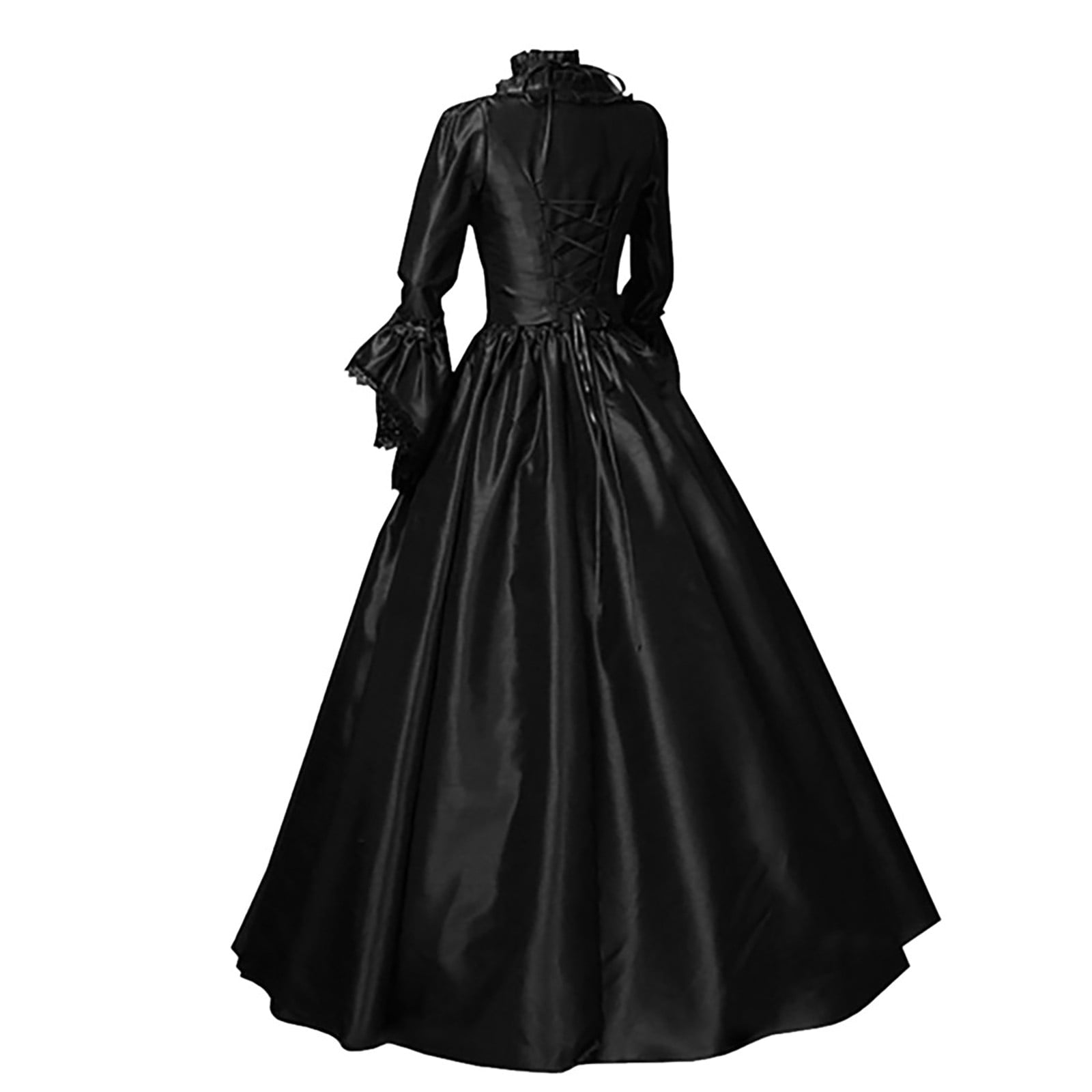 UPPADA Plus Size Victorian Dress for Women Lace Up Flare Sleeve Ball Gown with Corset Evening Party Maxi Gowns Vintage Cocktail Dress Wedding Dresses Early