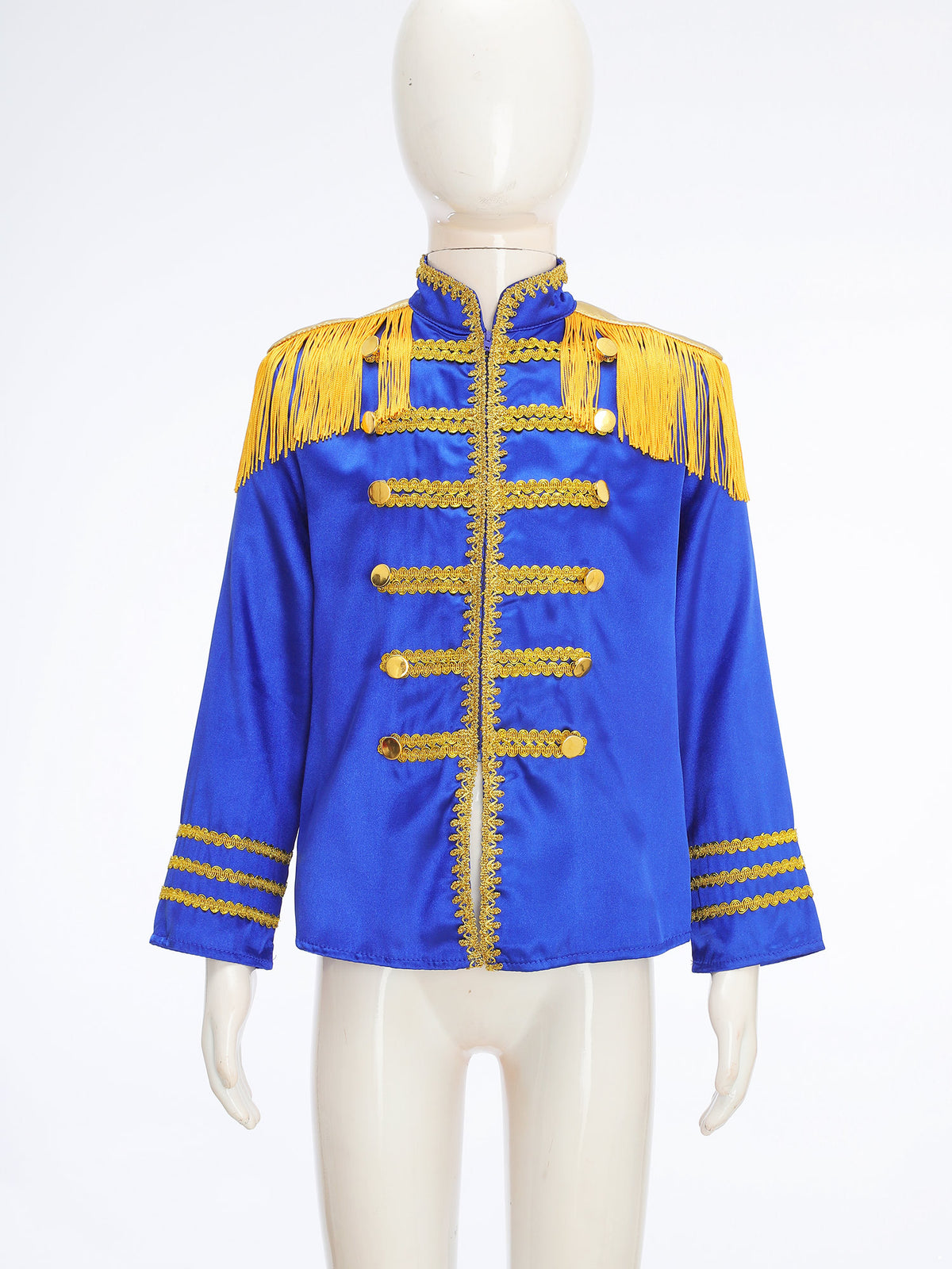 iiniim Kids Boys 1960s British Pop-Star Shirt Long Sleeve 60s Rock Band Musician Zipper Jacket Royal Blue 6