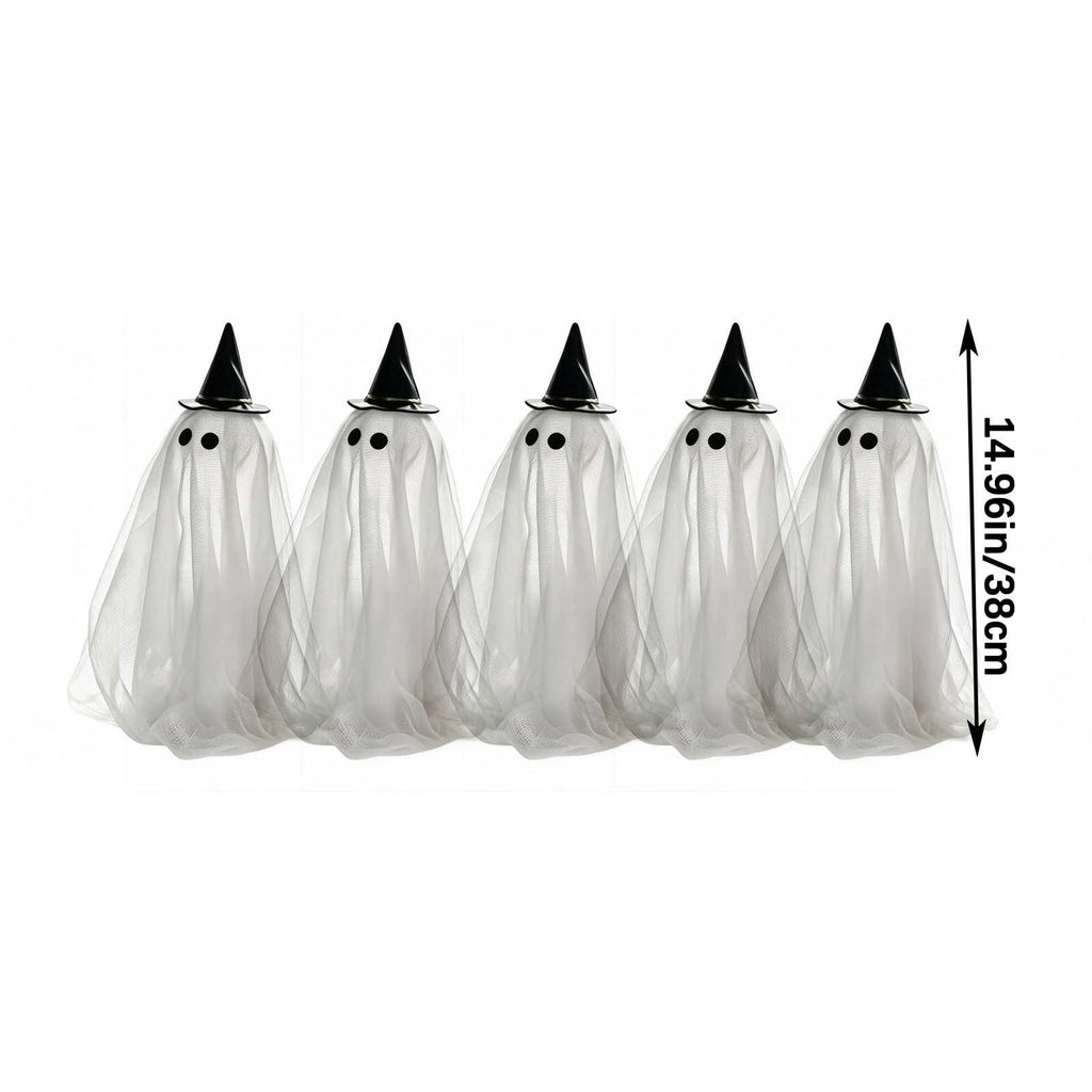 Cute Reading Ghost in Teacup Figurine, Resin Ghost Statue with Pink Bow Heart Floral Cup, Table Centrepiece Tiered Tray Desk Shelf Decor, Small Halloween Decorations, 4.5 Inch