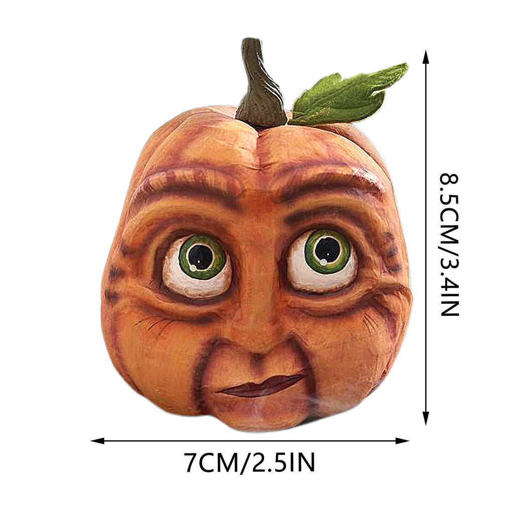 Happy Halloween Pumpkin Decorations for Yard - Funny Resin Jack O Lantern with Weighted Base - Outdoor Fall Decor for Porch,Garden,and Home Party