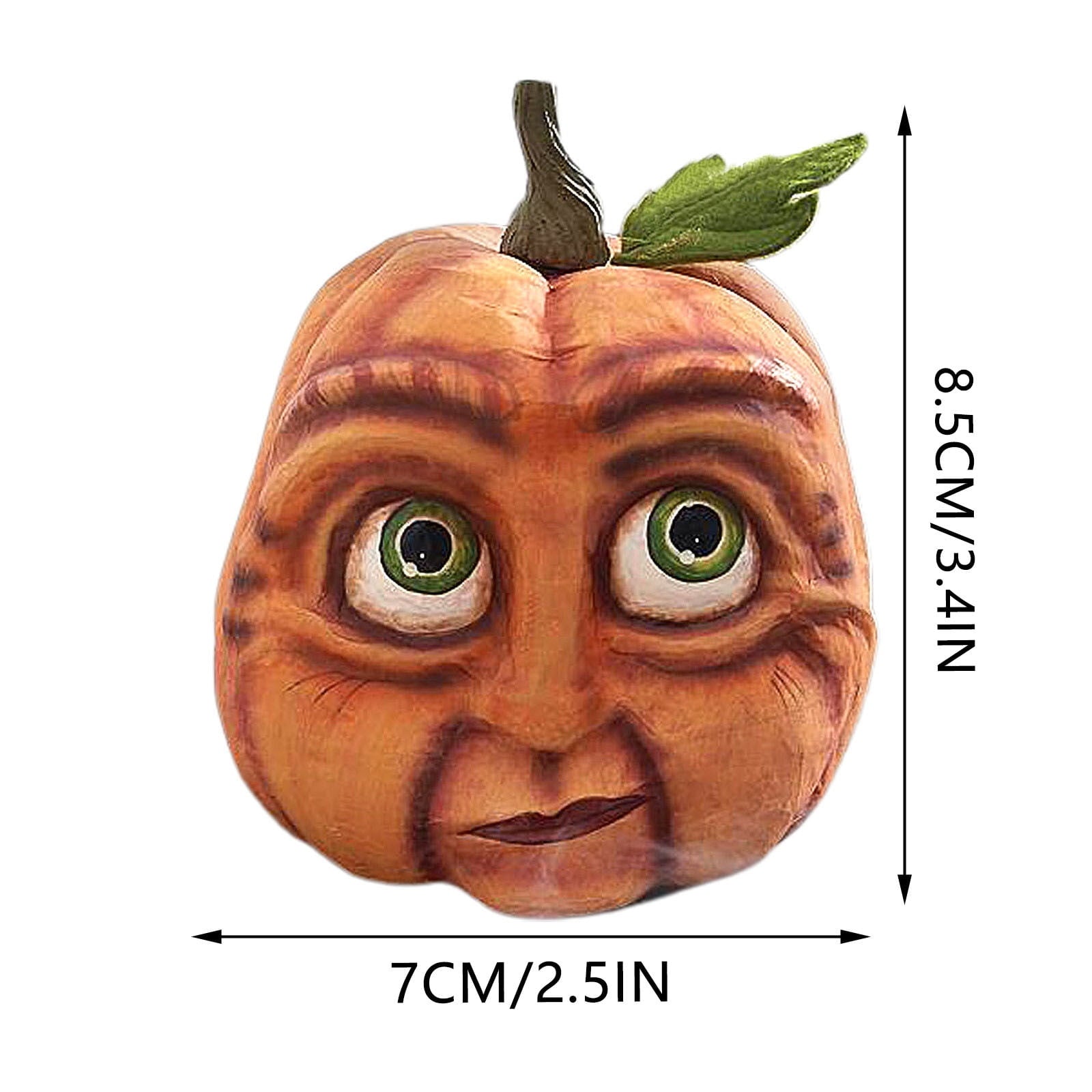 Happy Halloween Pumpkin Decorations for Yard - Funny Resin Jack O Lantern with Weighted Base - Outdoor Fall Decor for Porch,Garden,and Home Party