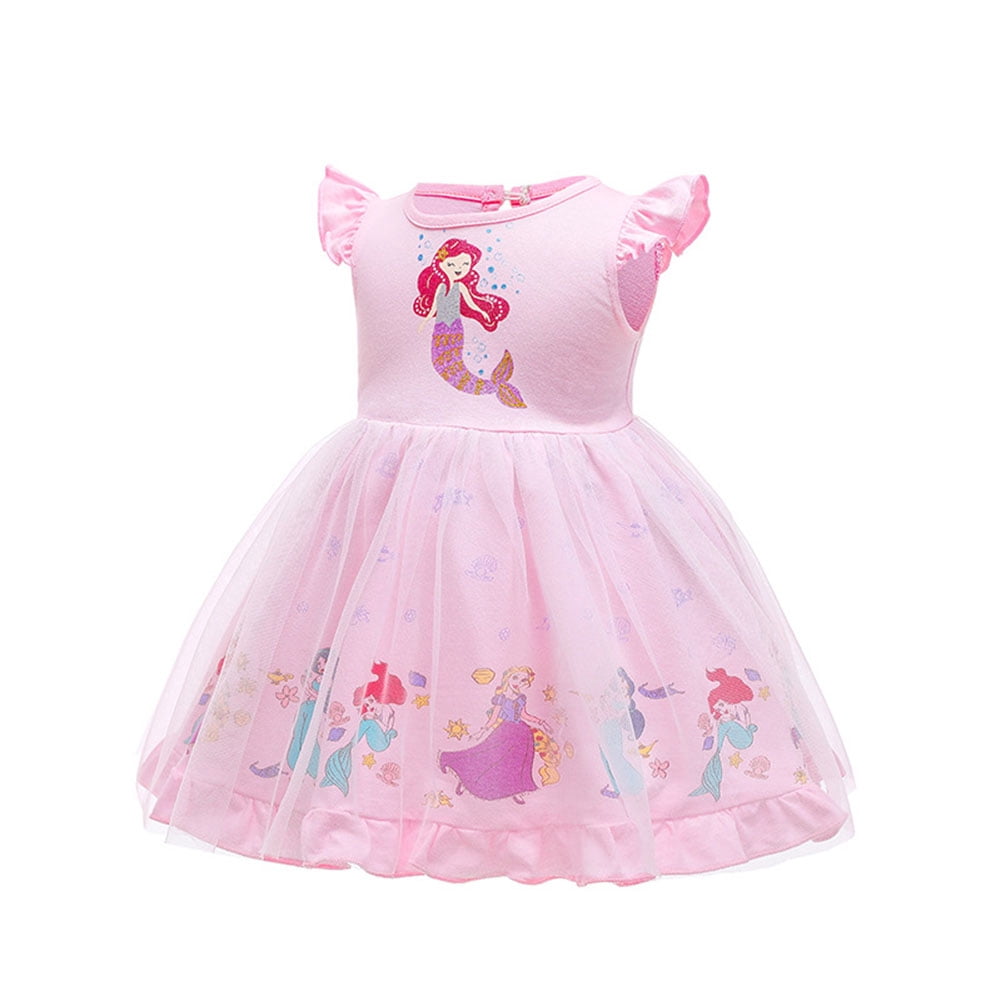 WIBACKER 1-6T Toddler Kid Baby Girls Fancy Party Puff Sleeve Princess Dress Cosplay Costume Dress Up
