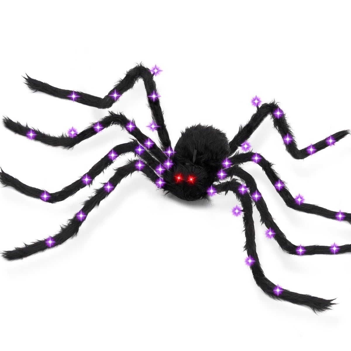 Halloween Decorations Outdoor Spider Webs: 1Pcs Giant Spiders - 200'' Triangular Web with Hook - Stretch Web and Ground Stakes for Large Halloween Decor and Haunted House Decoration
