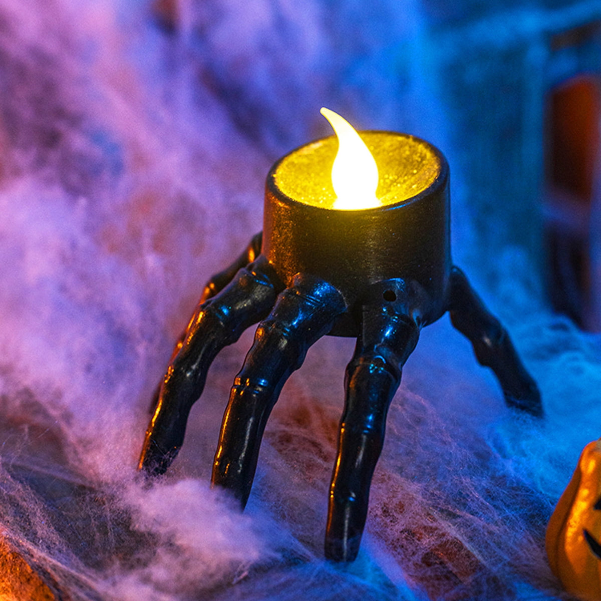 5pc Halloween Spooky Skeleton Hand Candle Flameless Candle Lamp Scary Spooky Candle Halloween Decoration Lights