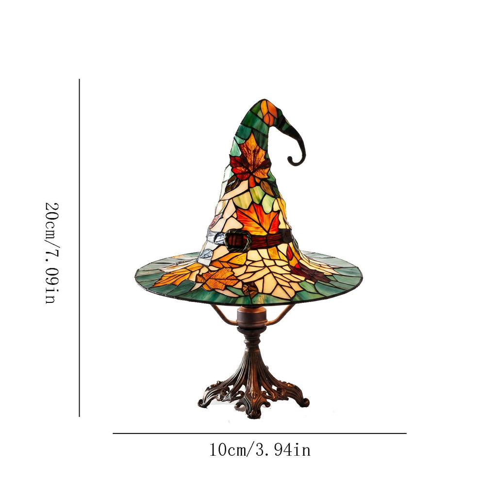 Halloween Decor Witch Hat Lamp, LED Halloween Night Light, Halloween Decorations Indoor, Witchy Decor for Shelf Mantel Table, Gothic Home Decoration