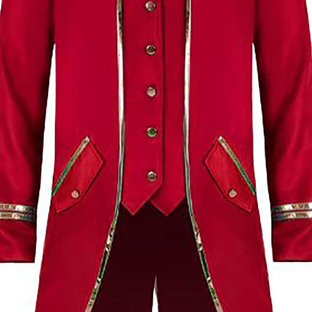 Men Clearance LYXSSBYX Mens Jackets Fall Fashion Halloween Men's Costume Men's Mid Length Retro Tuxedo Costume