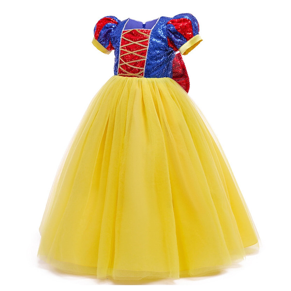 HAWEE Girls' Snow Princess Deluxe Costume Fancy Dress up with Accessories for Girls Halloween Christmas Party