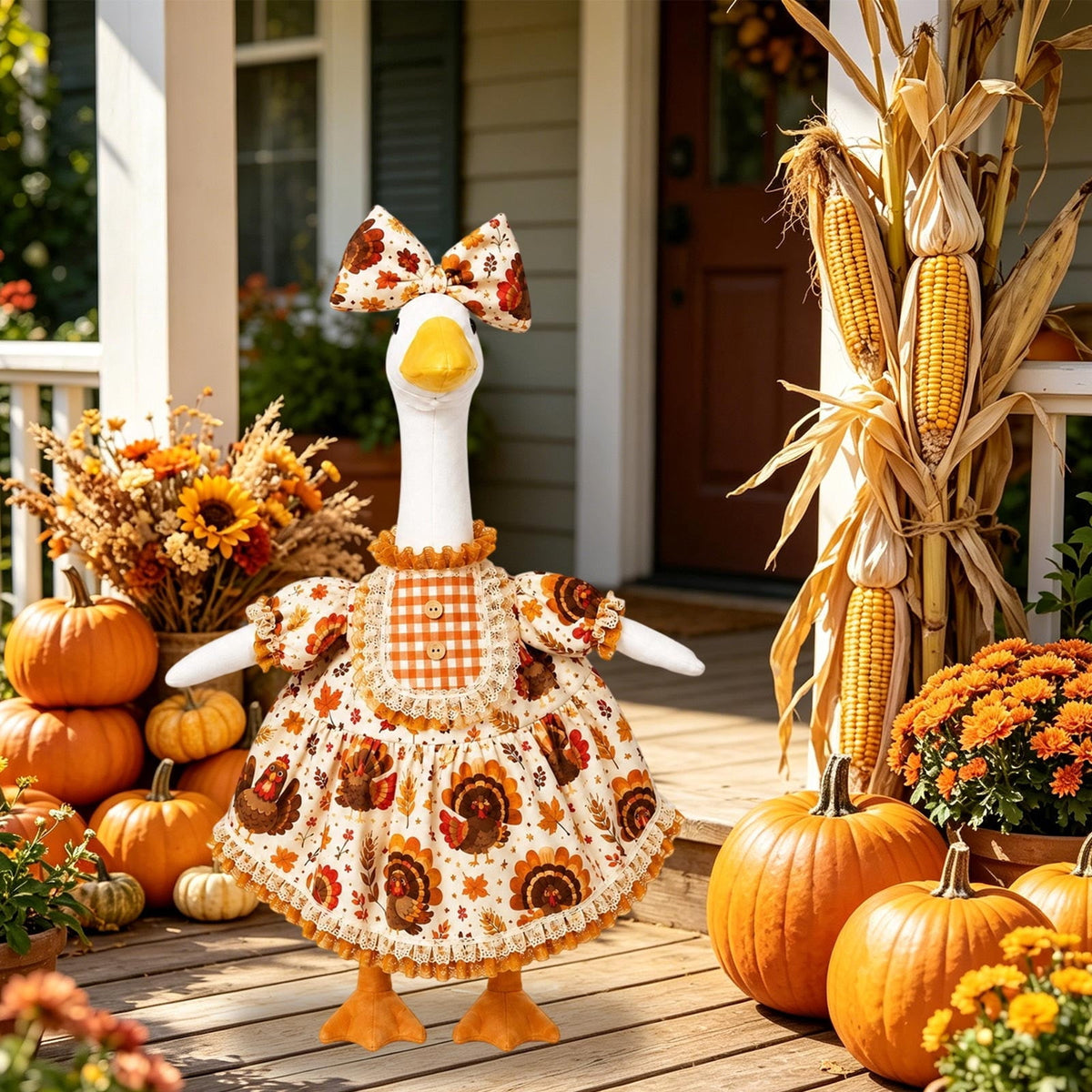 XGFHYJEH Porch Goose Outfits Halloween, Porch Goose Clothes Clearance, Goose Clothes for Porch Goose, Goose Costume 23'' for Outdoor Outside Front Porch Garden Yard Lawn