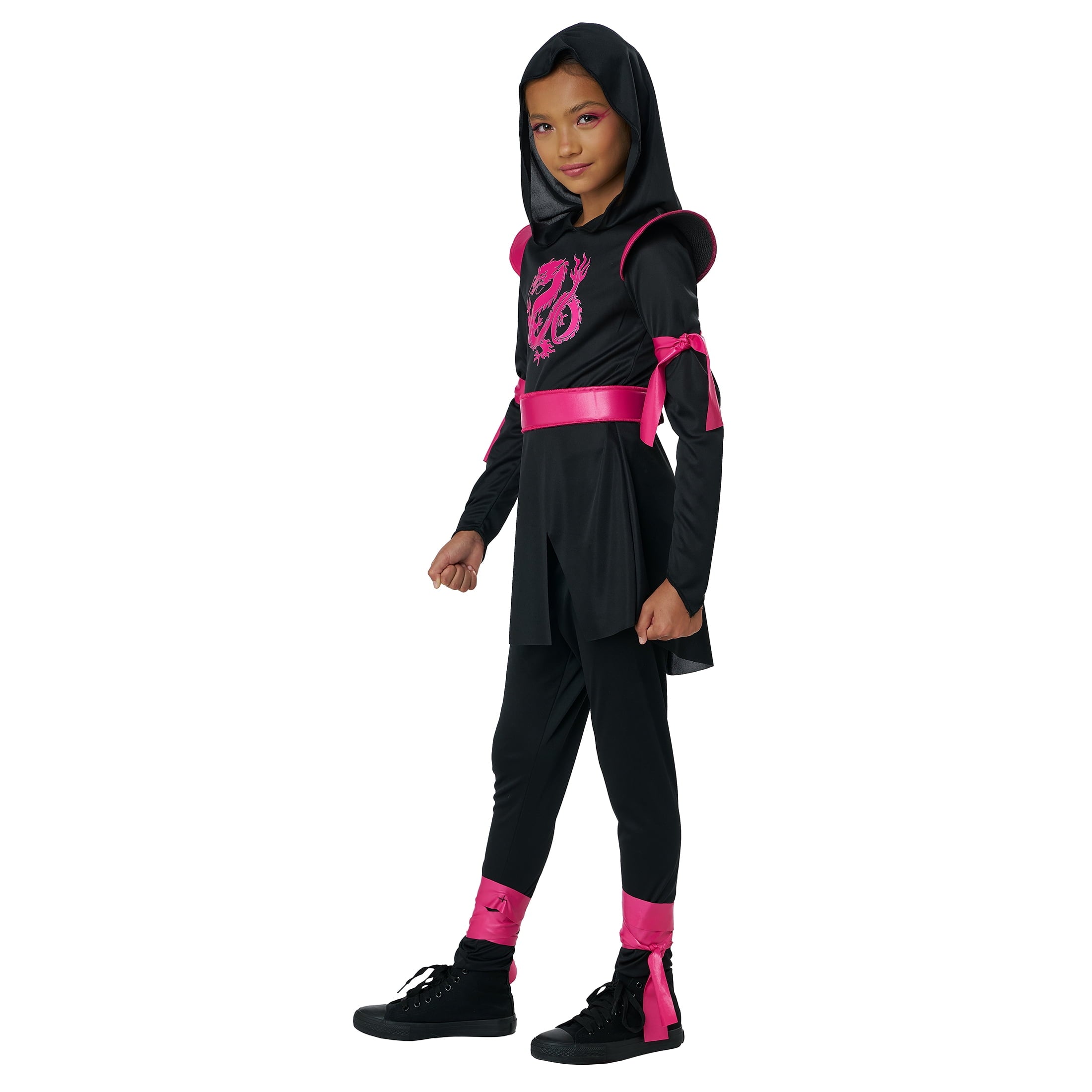 Dragon Ninja, Pink, Halloween Costume for Children, Girls' Size L (10/12), by Way to Celebrate