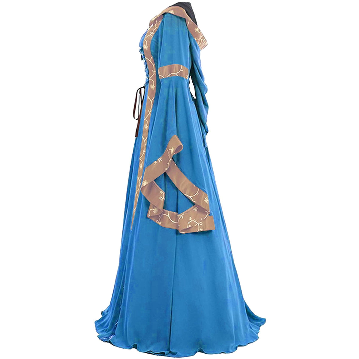 LYXSSBYX Womens Long Sleeve Dresses Clearance Renaissance Dress Medieval Costume Women Festival Costumes Midevil Gothic Gown