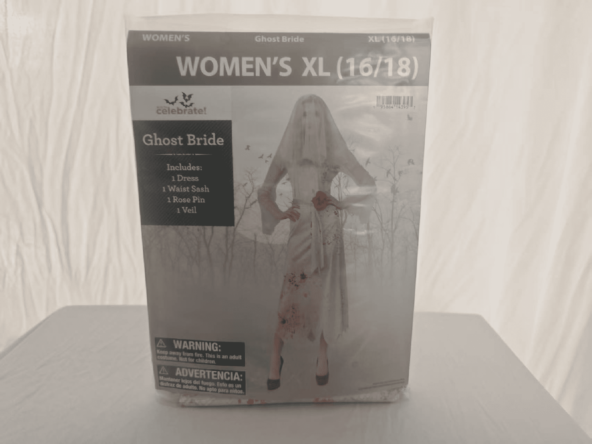 Ghost Bride Halloween Costume for Adults, Women's Size M (8/10), by Way to Celebrate
