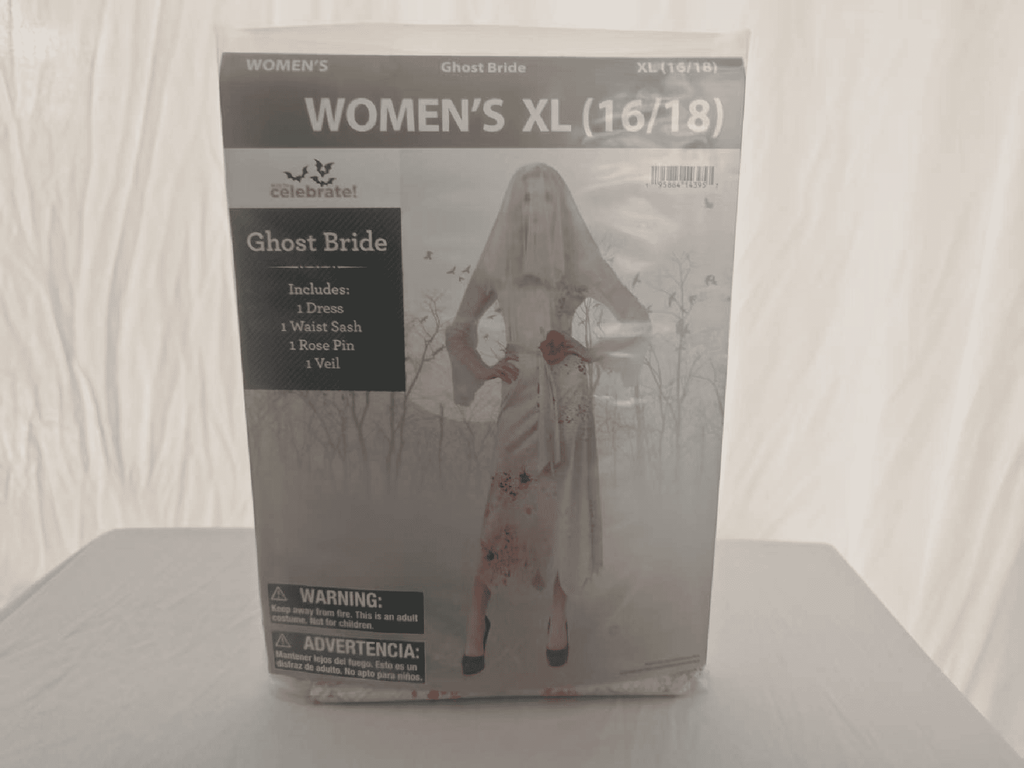 Ghost Bride Halloween Costume for Adults, Women's Size L (12/14), by Way to Celebrate