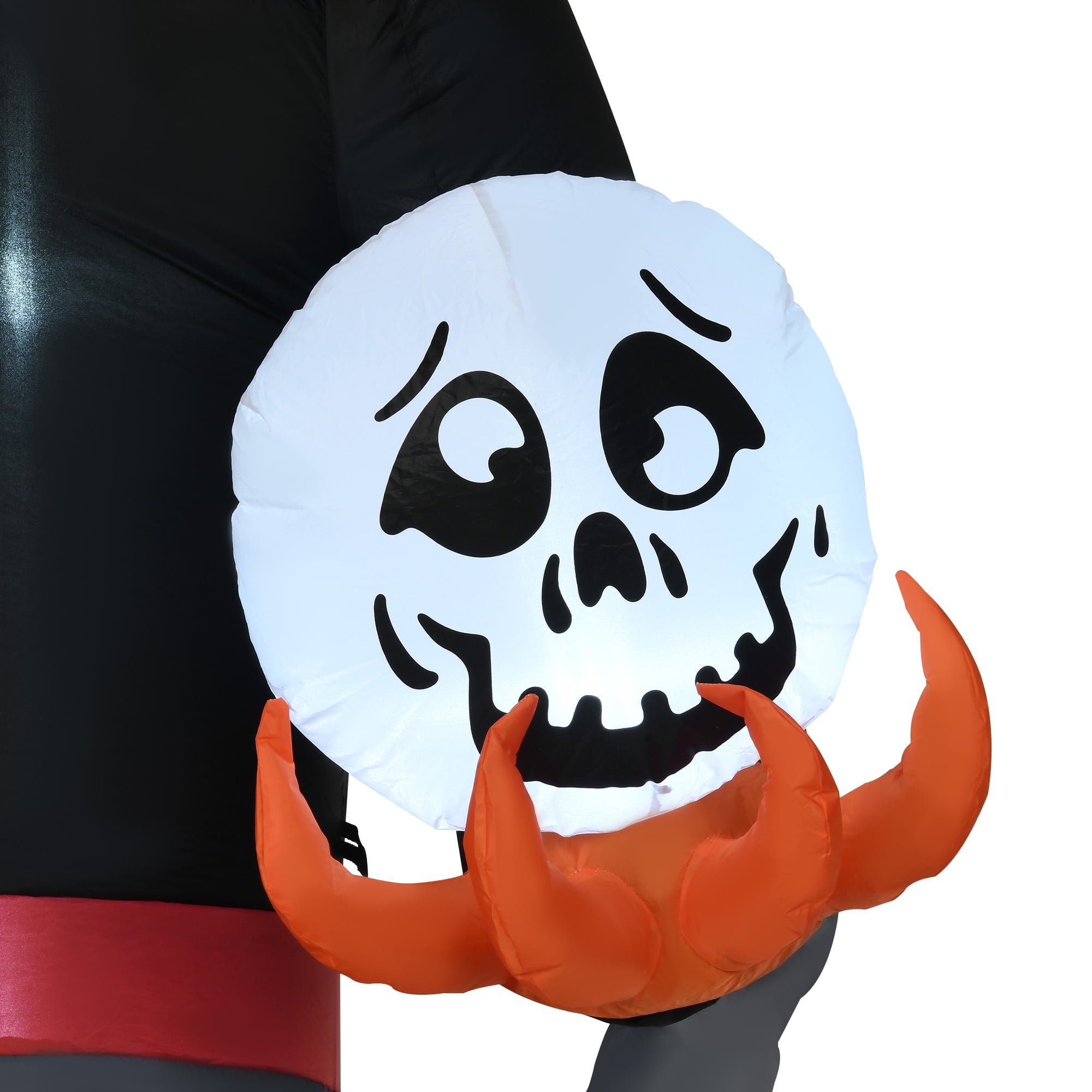 HOMCOM Inflatable Ghost with Pumpkin, Halloween Outdoor LED Lighted Yard Decoration, Waterproof