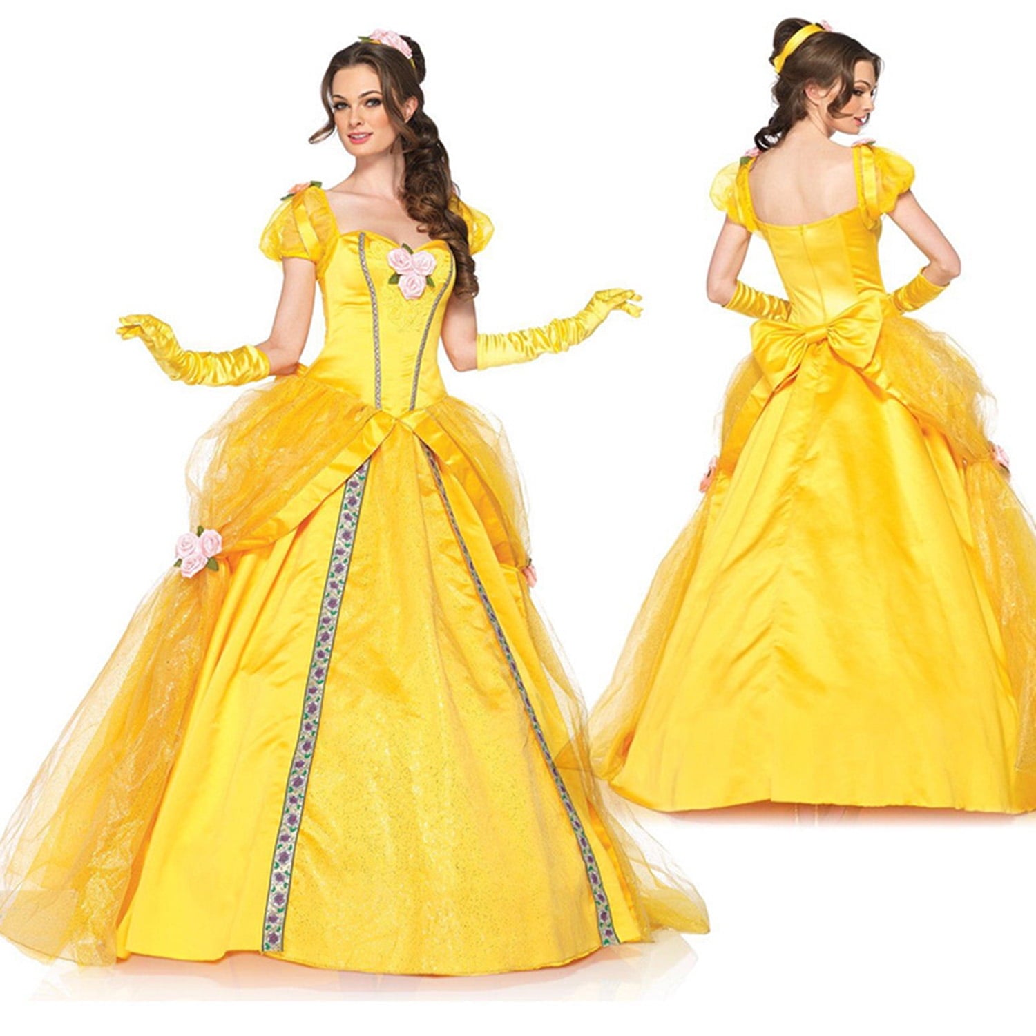 Women's Classic Belle Princess Halloween Costume with Sleeve