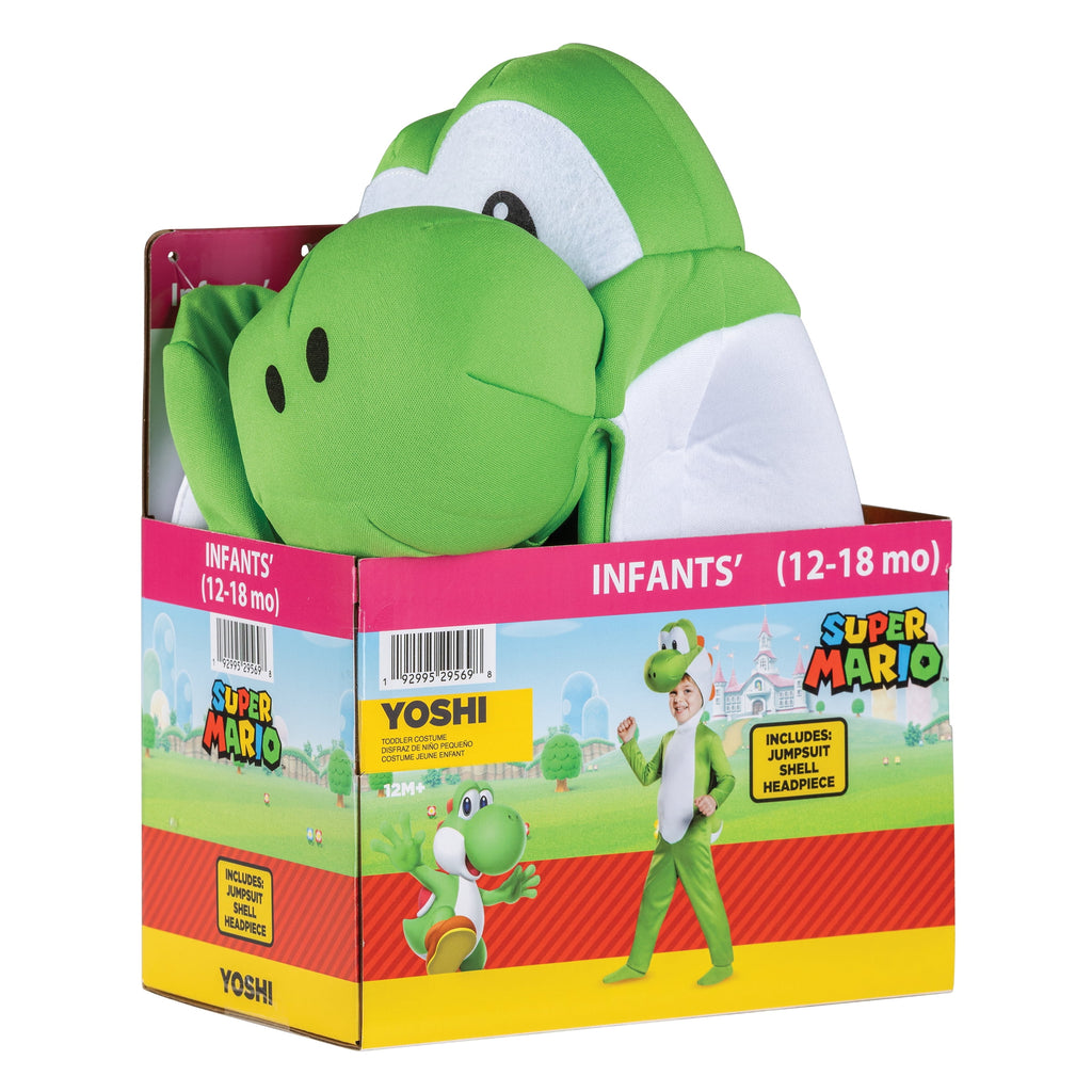 Nintendo Super Mario Bros. Yoshi Halloween Costume for Children, Infants Size 12-18M, by Disguise