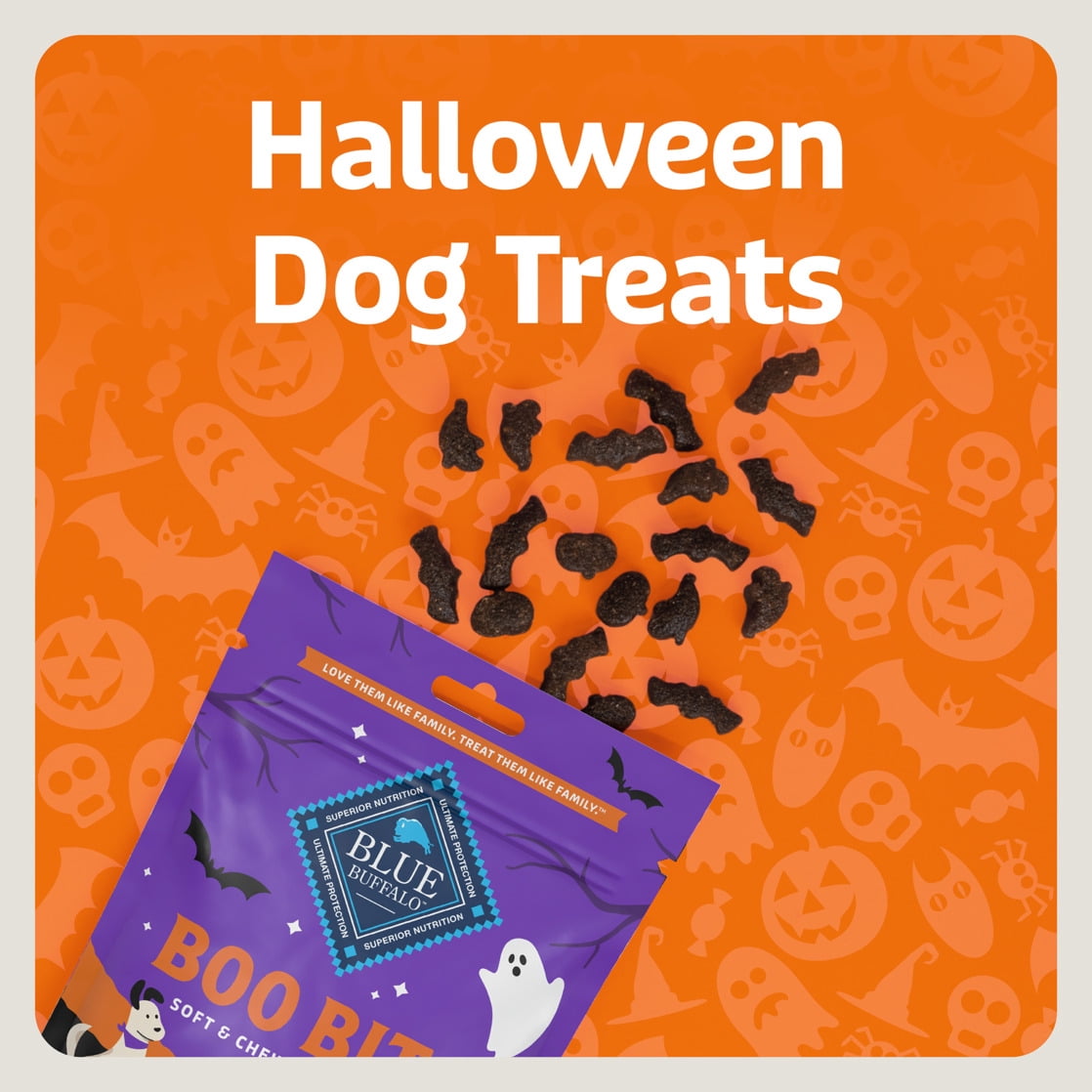Blue Buffalo Boo Bits Soft & Chewy Halloween Dog Treats, Tasty Chicken Recipe, 4.5-oz Bag