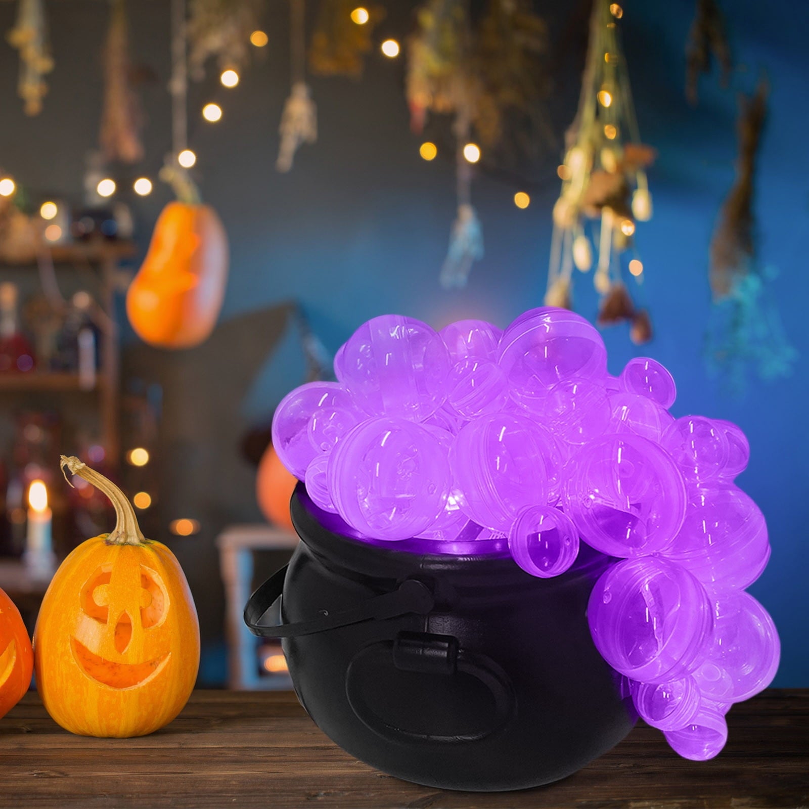 Muecwrye Halloween Decorations Outdoor, Halloween Clearance! Halloween Witches Cauldron with Lights, DIY Bubbling Cauldron Set Decor for Home Porch Outside, Halloween Party Supplies( Without Tripod)