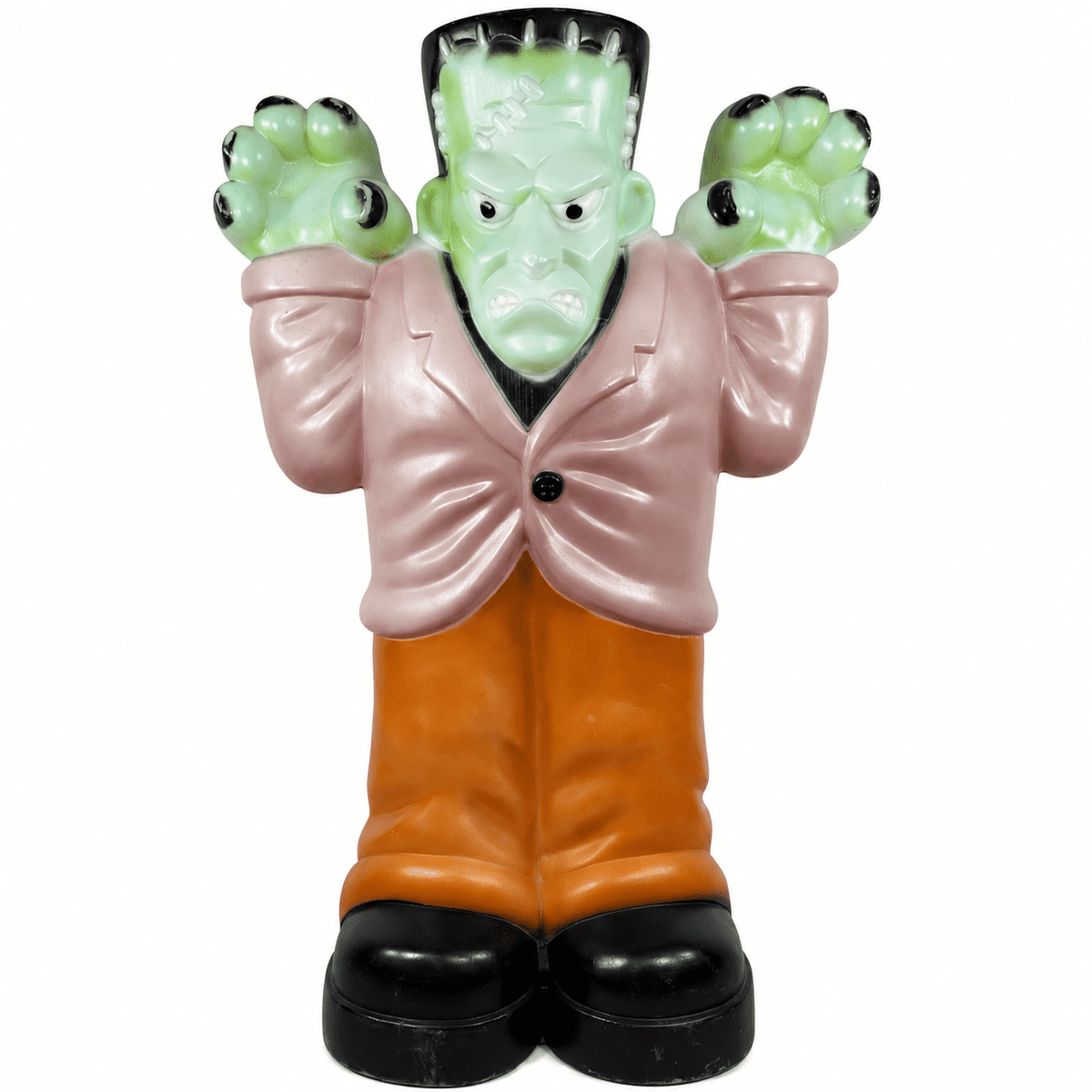 Vintage Empire-Style Frankenstein Blow Mold Halloween Yard Ornament, Lighted Classic Decor for Outdoor Lawn, Porch, Haunted House Party and Summerween Display