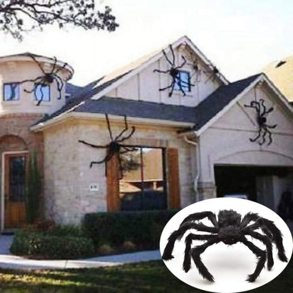 29.5" Black Large Spider Plush Toy Realistic Hairy Spider Halloween Party Scary Decoration Haunted House Prop Indoor Outdoor Yard Decor