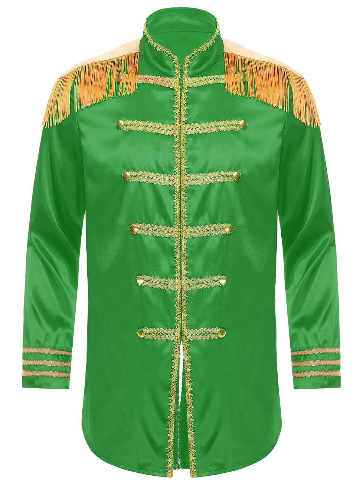 Eandarui Men's Halloween SGT Sergeant Pepper Costume Jacket Fancy Dress Hippie Music Star 1960s Shirt Red S