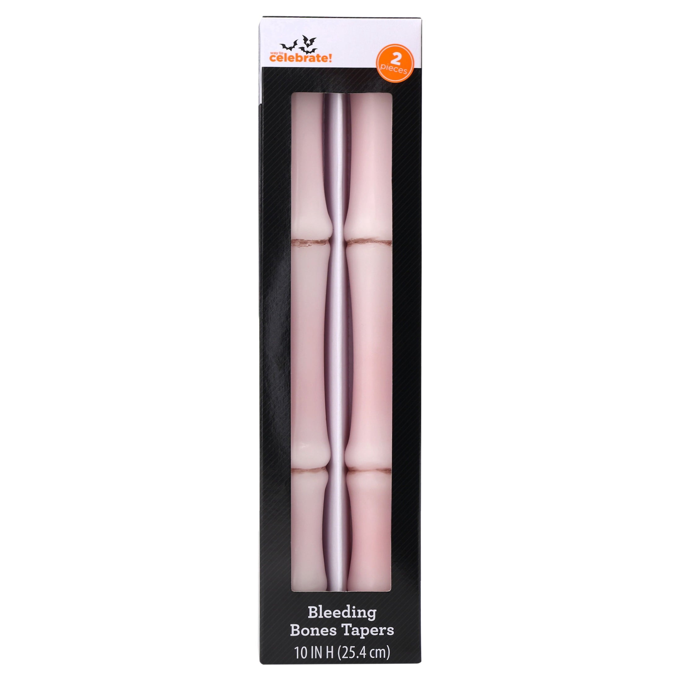 Bleeding Bones Taper Candles, 10", 2 Pieces, Halloween by Way To Celebrate