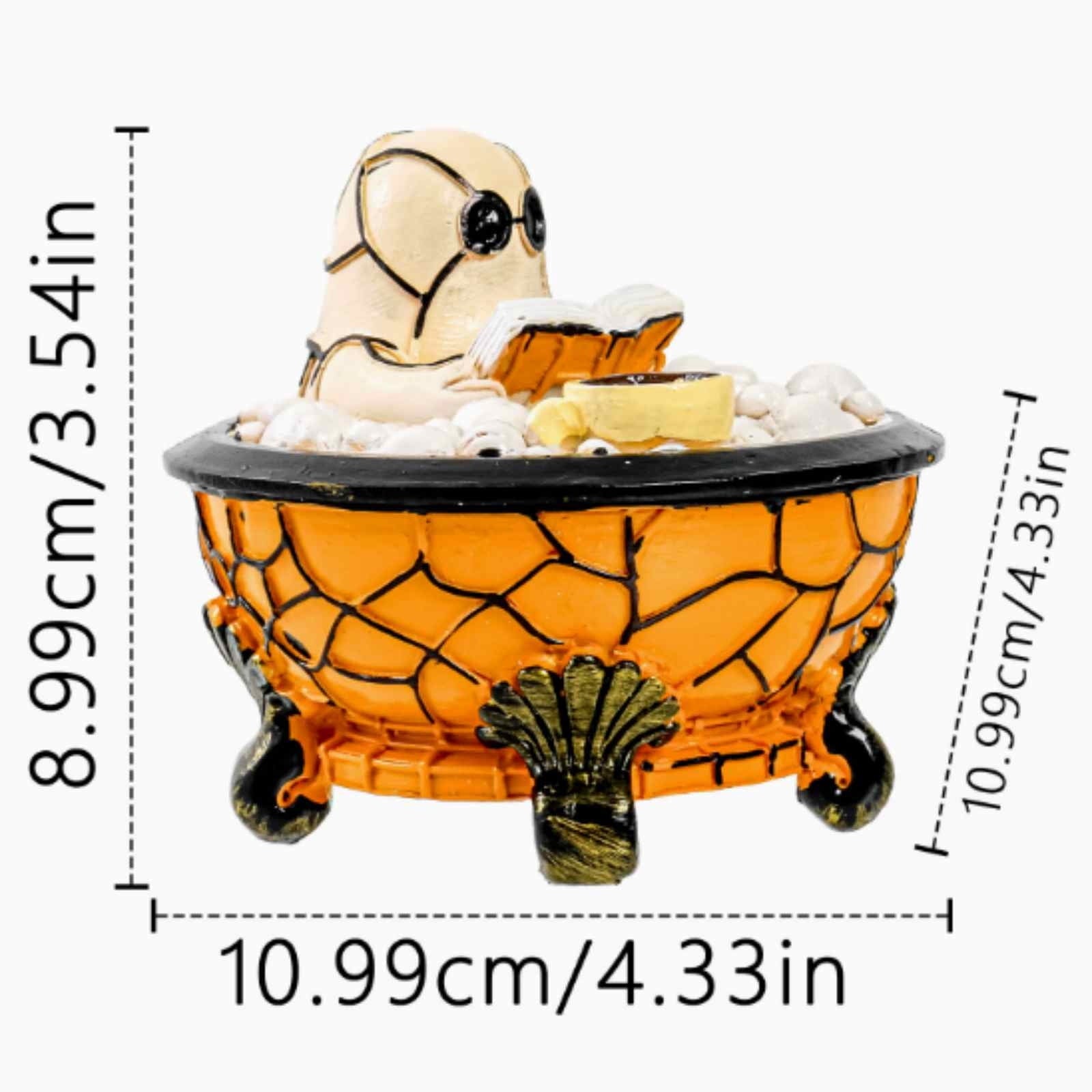 Fwttom Ghost Night Light, Halloween Lights Cute Ghost Reading Book Lamp, Halloween Decorations Indoor Light Up Ghost Statue Ghost Light for House Mantel Bedside
