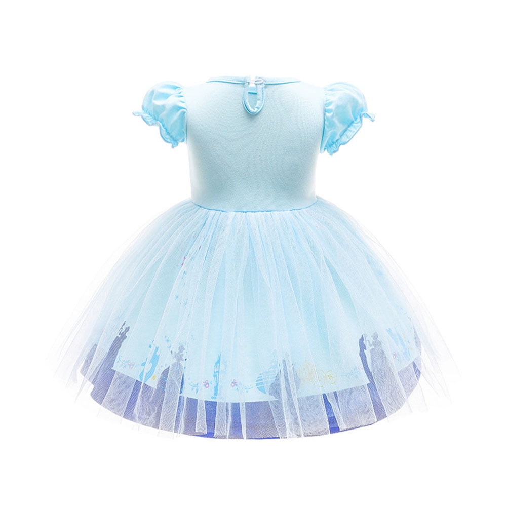 WIBACKER 1-6T Toddler Kid Baby Girls Fancy Party Puff Sleeve Princess Dress Cosplay Costume Dress Up