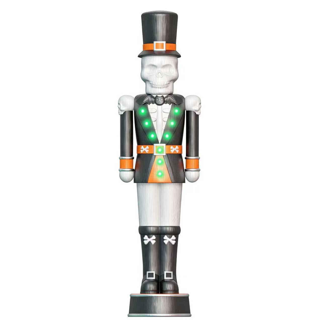 Painted Animated Giant Skeleton Nutcracker, 72", Halloween Decor by Way to Celebrate