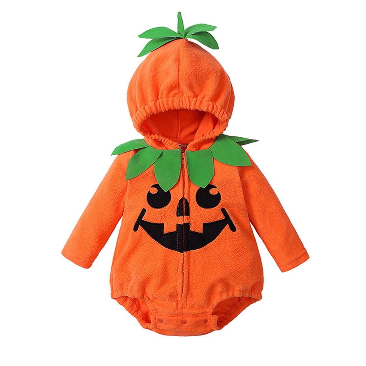 WIBACKER 0-24 Months Newborn Infant Baby Girl Boy Halloween Pumpkin Costumes Cute Hooded Romper Jumpsuit Outfit Clothes