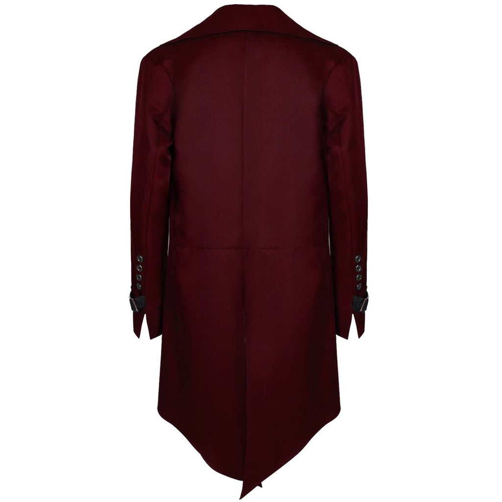 QATAINLAV Men's Vintage Steampunk Gothic Victorian Jacket Medieval Renaissance Pirate Frock Coat Formal Tuxedo Halloween Costumes Birthday Gifts Coffee S