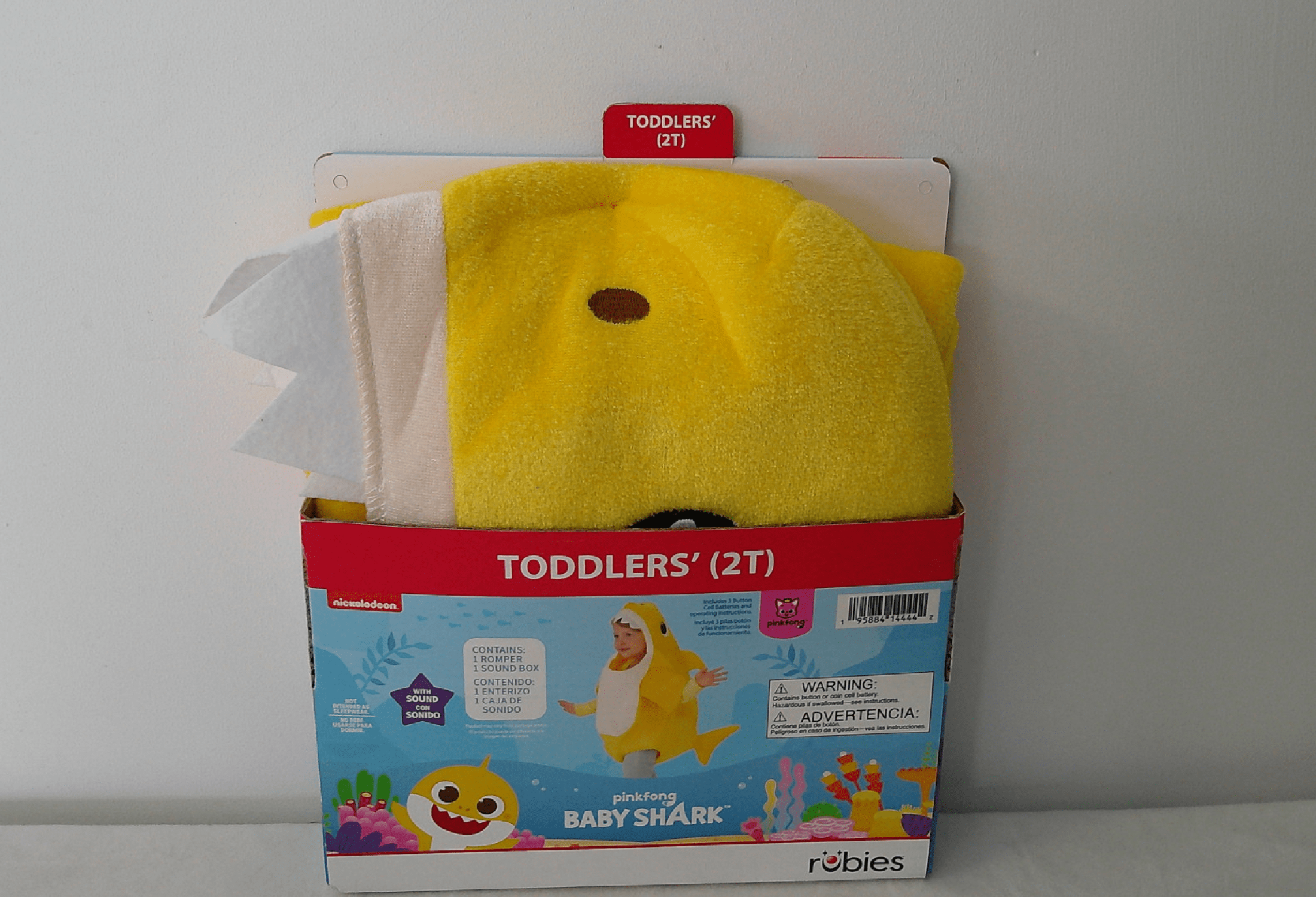 Baby Shark Halloween Costume for Toddler, Size 2T, by Rubies