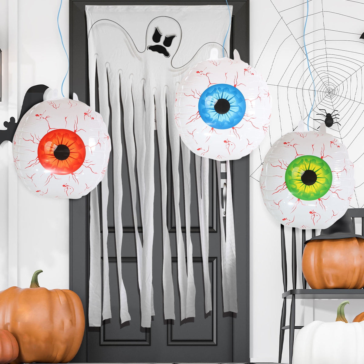 Water Resistant Inflatable Halloween Eyeball Decorations for Indoor and Outdoor Party Decor, for Garden and Courtyard Halloween Festivities
