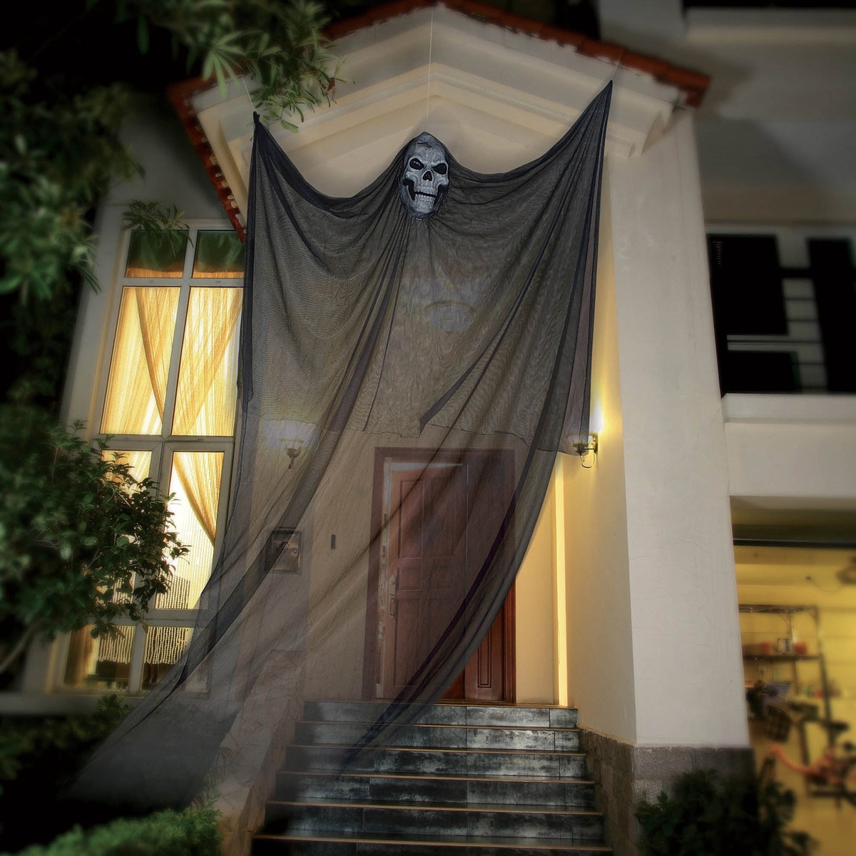 Floating Reaper Outdoor Decoration, Black and Gray, 7', Halloween by Way To Celebrate