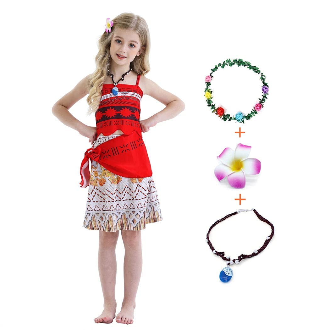 Jurebecia Princess Costume for Girls Dress Halloween Cosplay Outfits Birthday Fancy Tween Dress with Accessories 130 cm 7-8 Years