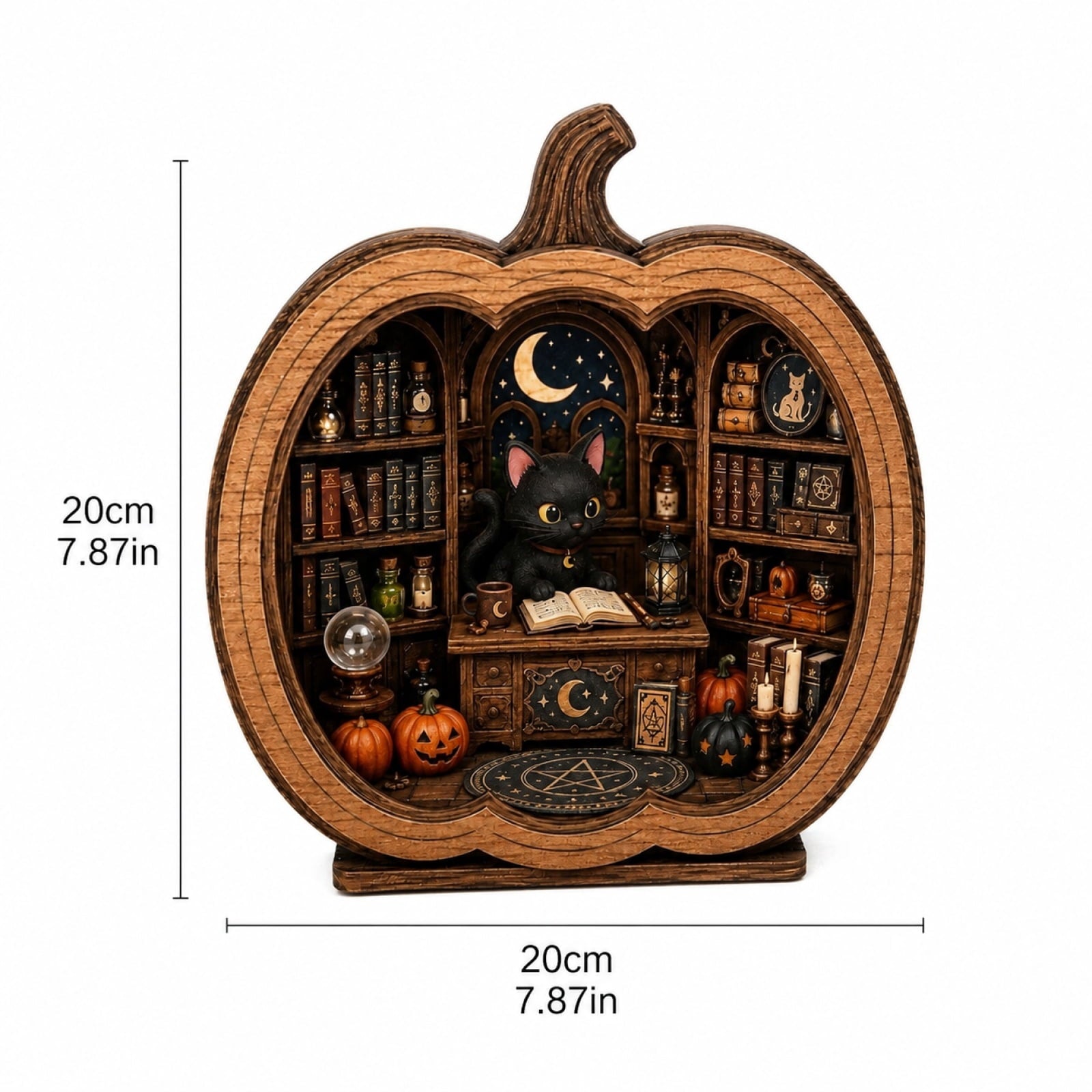 THOPBPRK Black Halloween Pumpkin Decoration for Home, Gothic Table Centerpiece Decor, Fall Figurine for Party and Seasonal Indoor Display