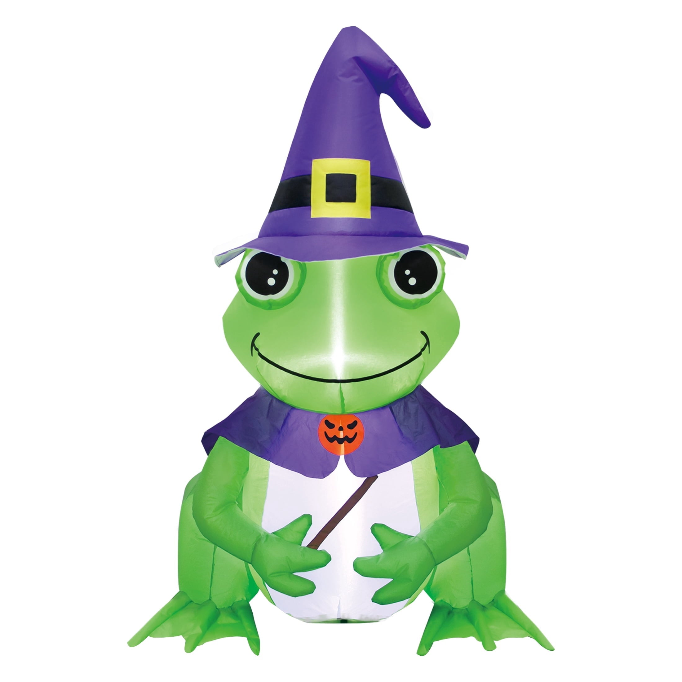 Wizard Frog Airblown Yard Inflatable, Purple and Green, 3.5', Halloween by Way To Celebrate