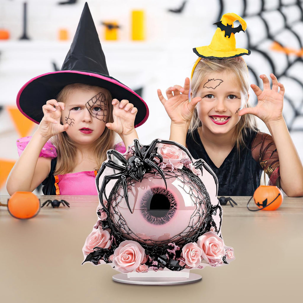 PEIBang Halloween Witch 2D Acrylic Decor,Halloween Tabletop Centerpiece for Living Room Home Party Decorations