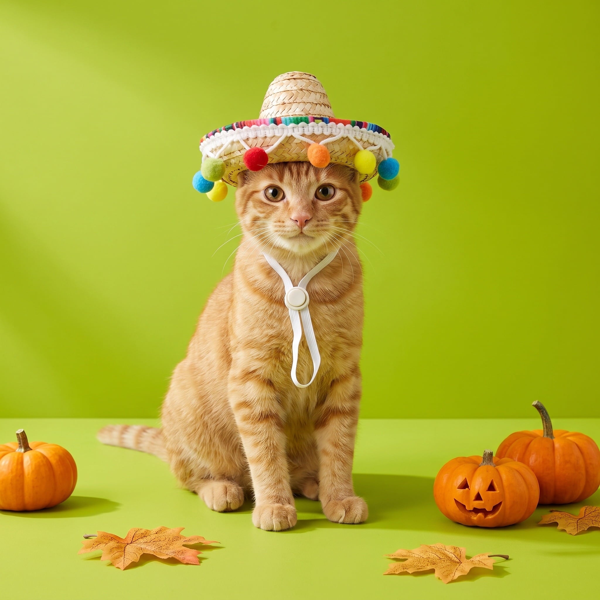 Vibrant Life Halloween Sombrero Hat Costume for Dogs, Multicolor, M/L