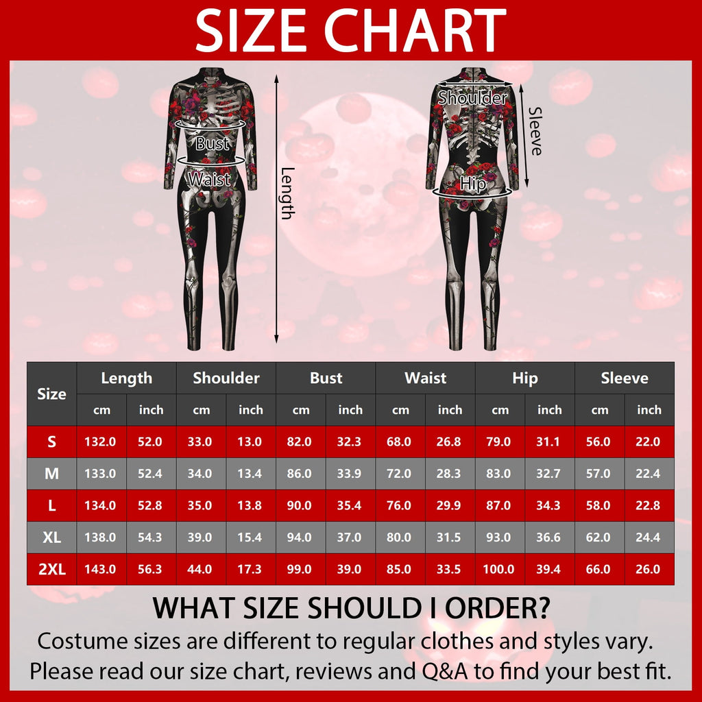 Alaiyaky Halloween Costumes for Women 3D Print Skeleton Jumpsuit Skeleton Costume Sexy Bodycon Bodysuit Vampire Costume Adult Spooky Costume Design's for Parties