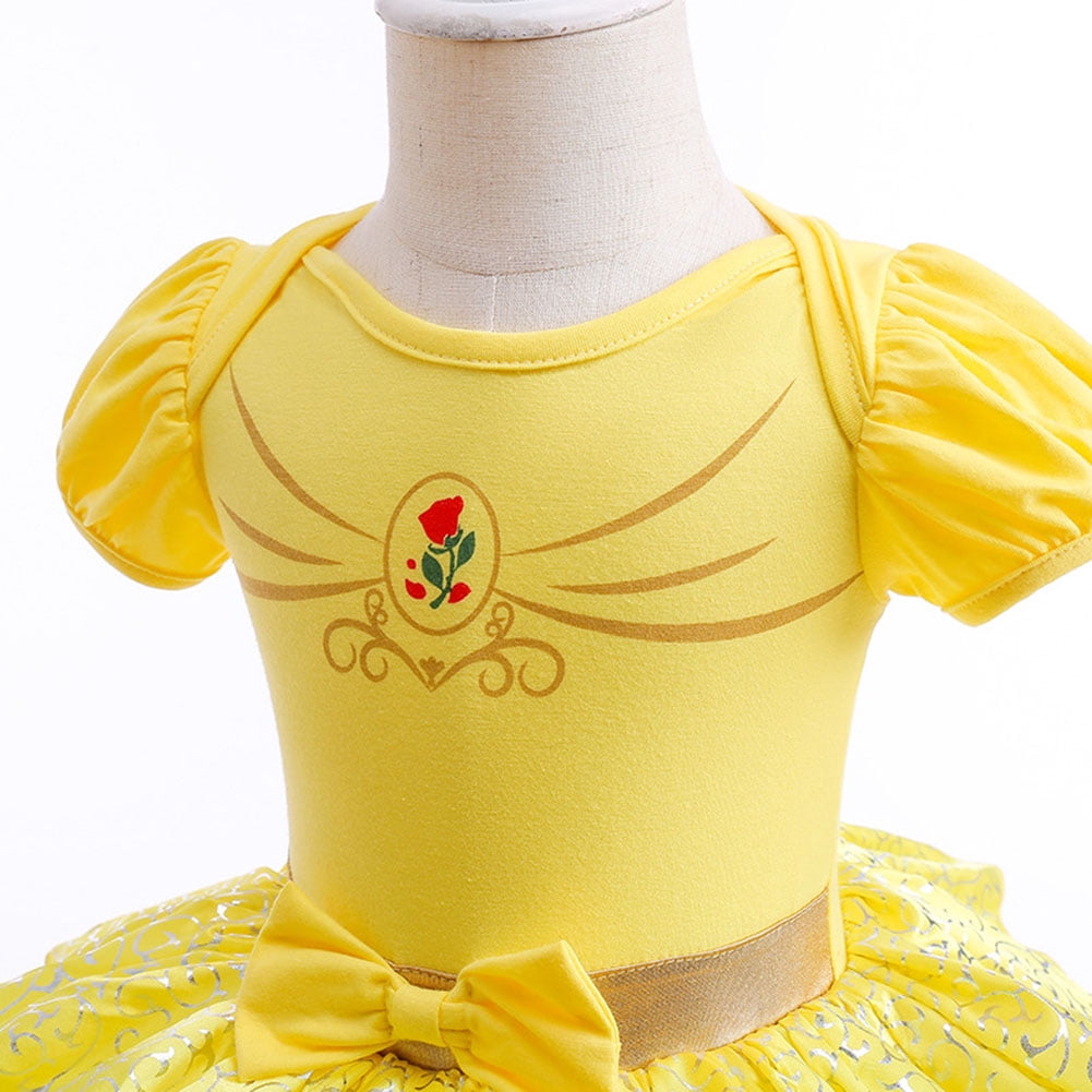 WIBACKER Infant Baby Girls Princess Romper Costume Onesie Fancy Dress Bodysuit with Headband Halloween Birthday Dresses