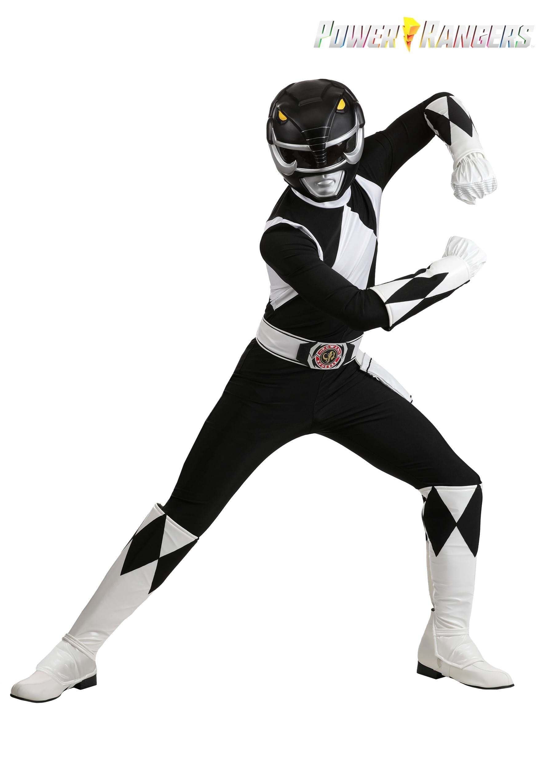 Men's Authentic Power Rangers Black Ranger Costume