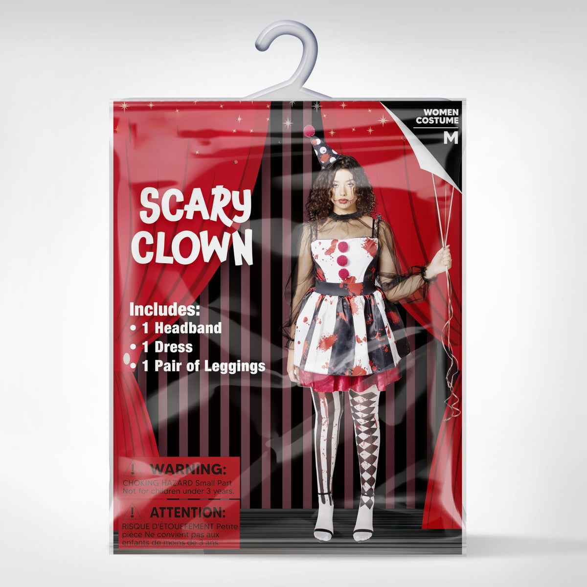 Joyfy Girls Clown Costume, Halloween Scary Clown Costume, Family Matching Bloody Jester Dress for Girls Halloween Dress up, Role Play, Cosplay Party