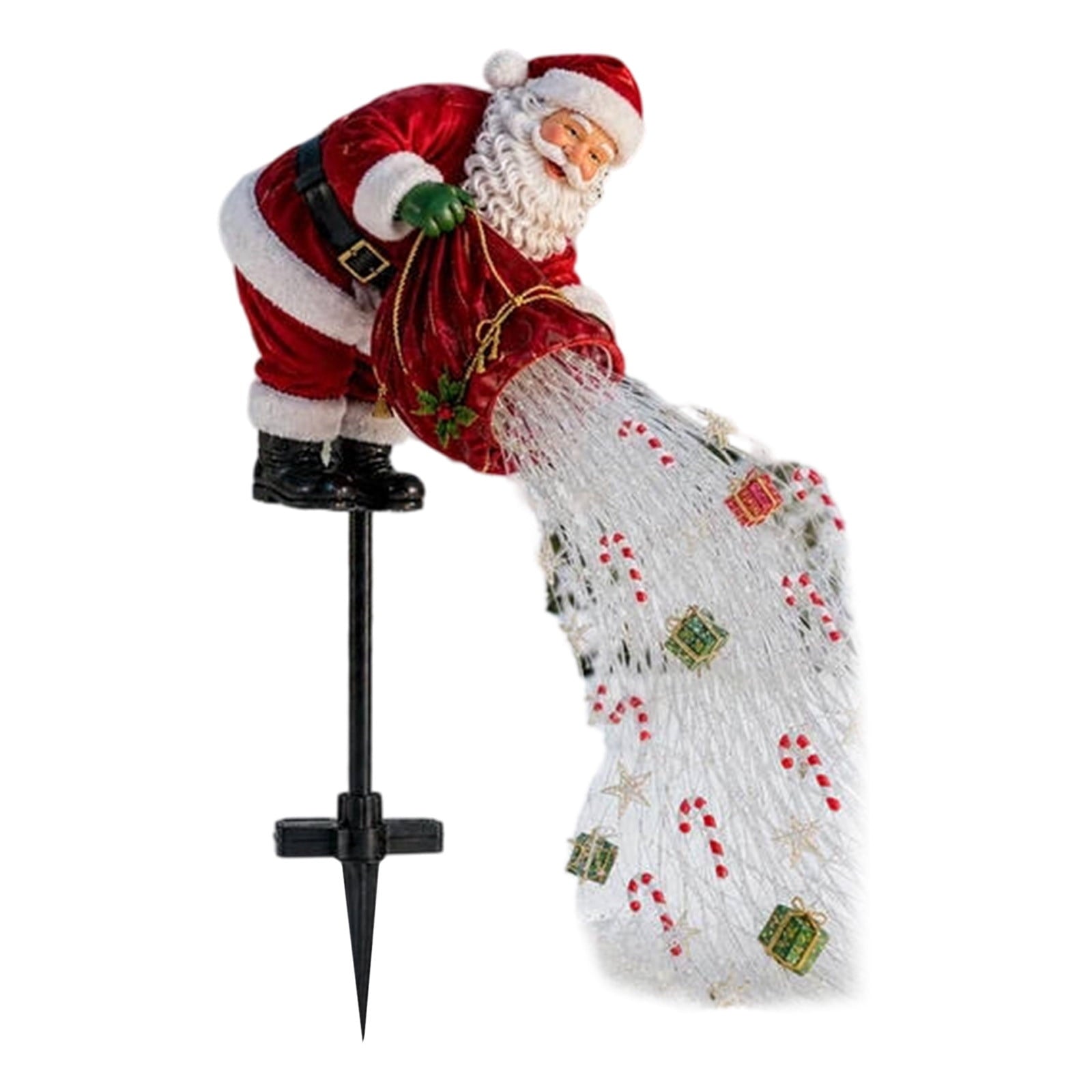 Halloween Witch Cauldron Garden Stake Lights, 2.7Ft LED Color Waterfall-Style Light Flow Flying Witch Garden Stake, Waterproof Weather Resistant Projector Lights for Outdoor Yard, Lawn, Pathway
